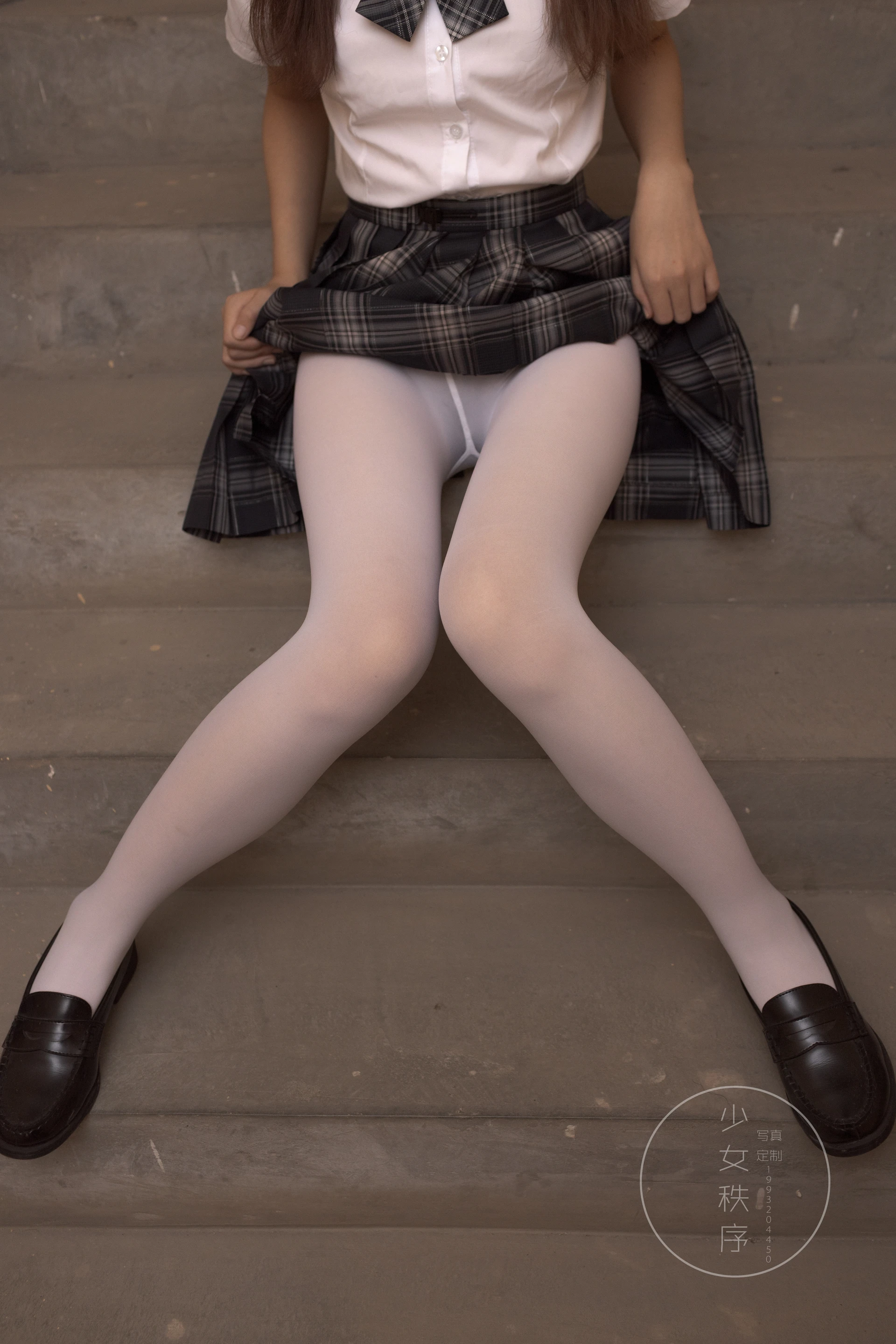少女秩序 内部定制 NO.04 双马尾白丝JK制服 [61P-955M]JK制服, 双马尾, 少女秩序, 白丝, 美腿, 美足