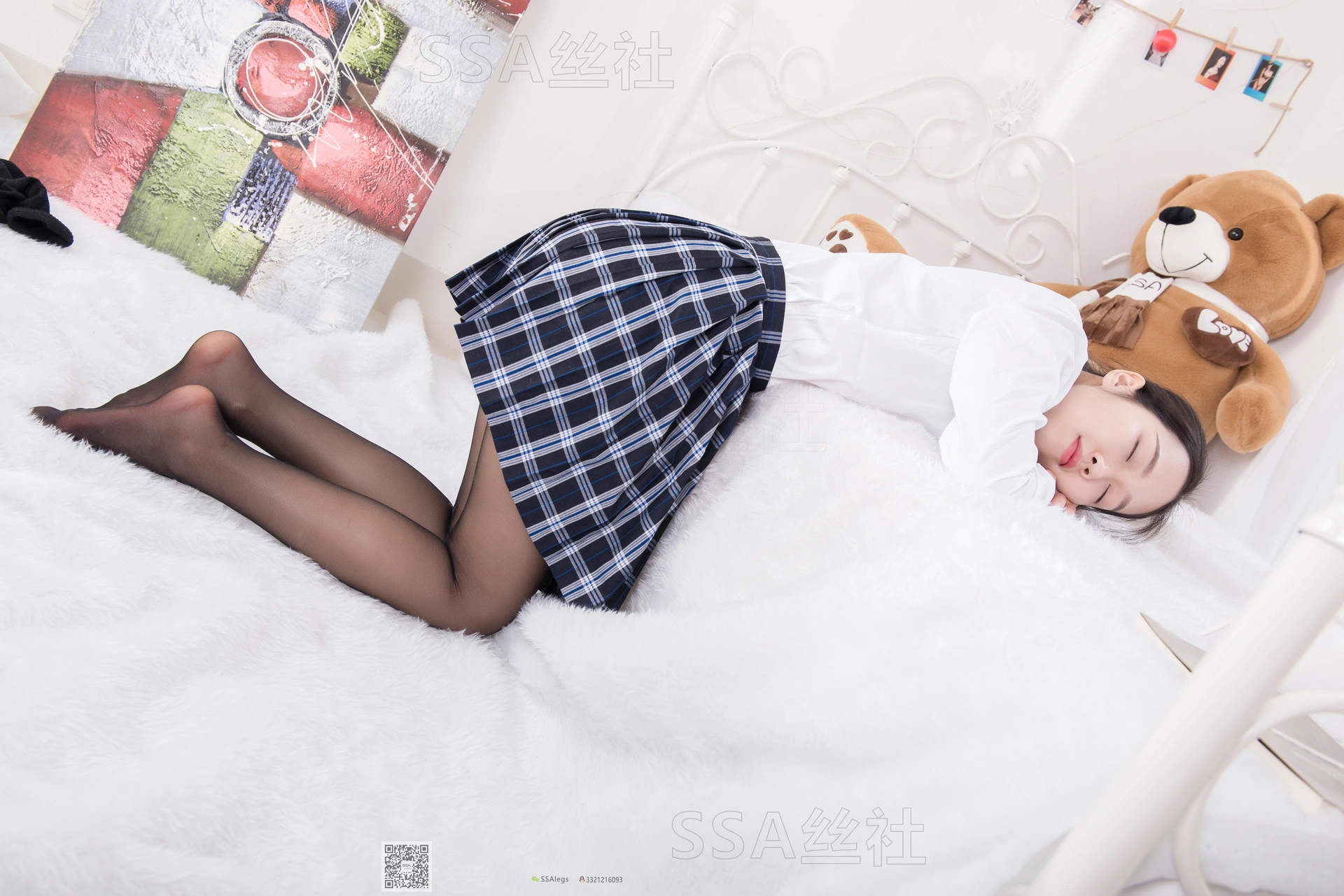SSA丝社 超清写真 NO.073 萱萱 JK制服黑丝写真集[122P-1.41GB]
