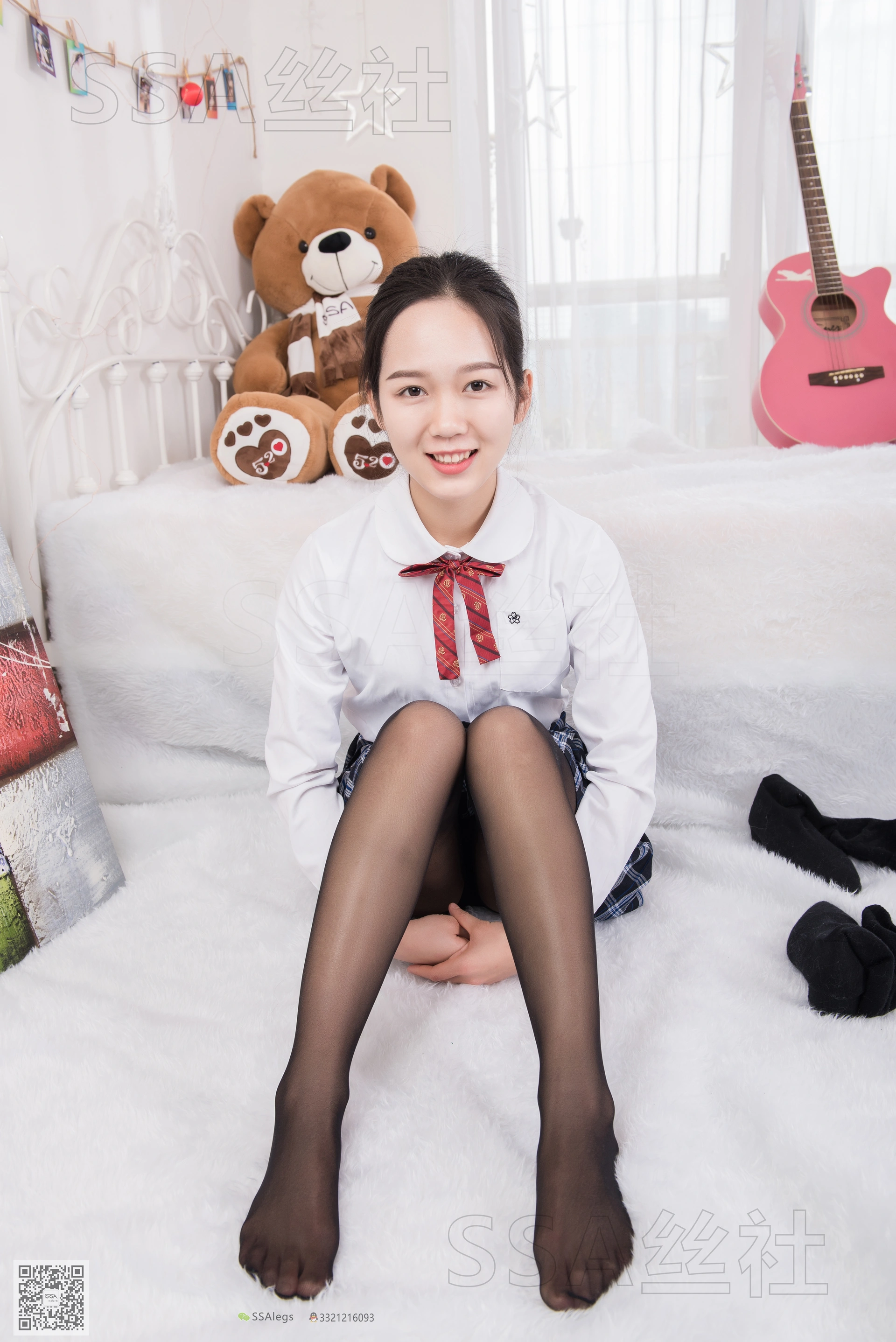 SSA丝社 超清写真 NO.073 萱萱 JK制服黑丝写真集[122P-1.41GB]