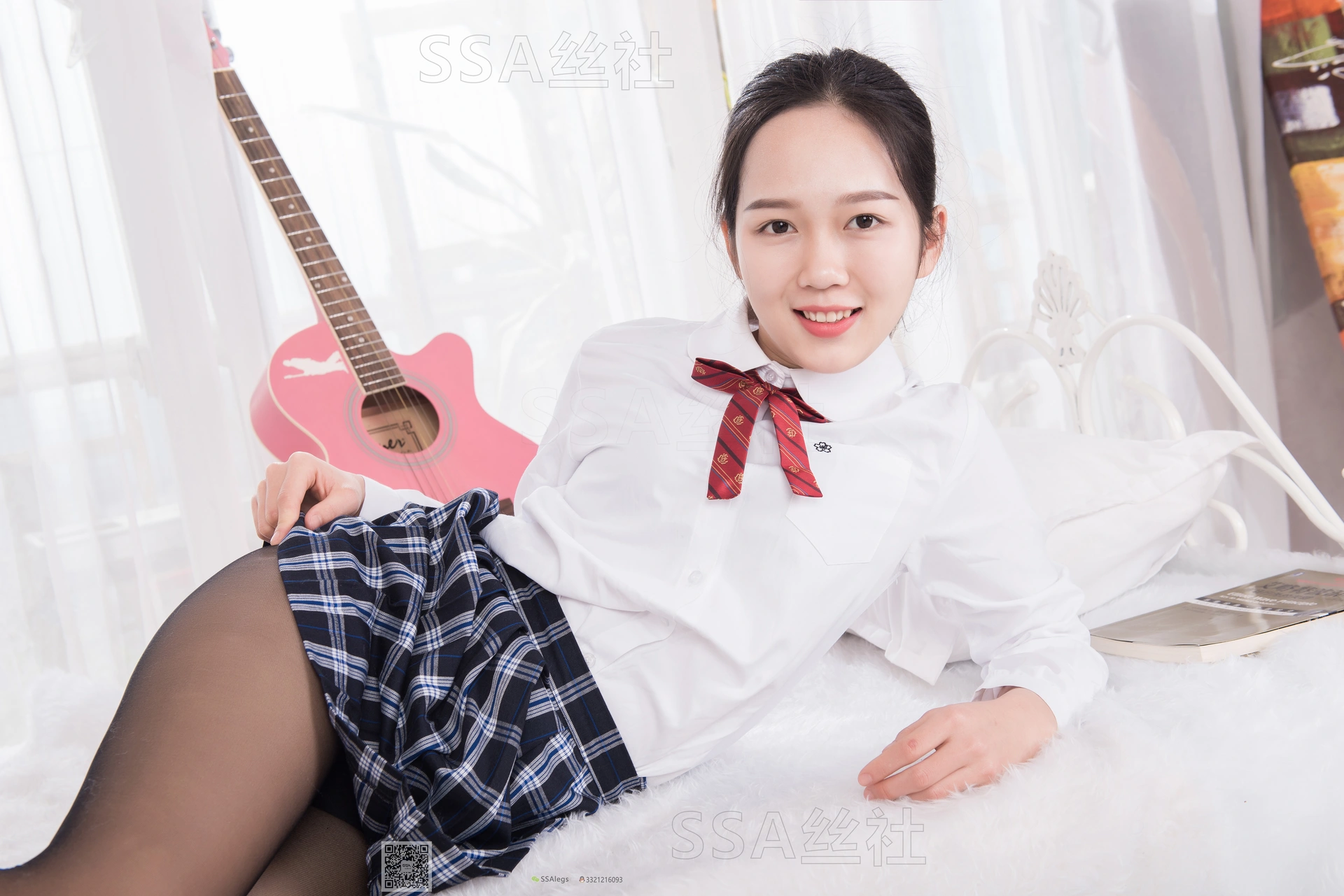 SSA丝社 超清写真 NO.073 萱萱 JK制服黑丝写真集[122P-1.41GB]