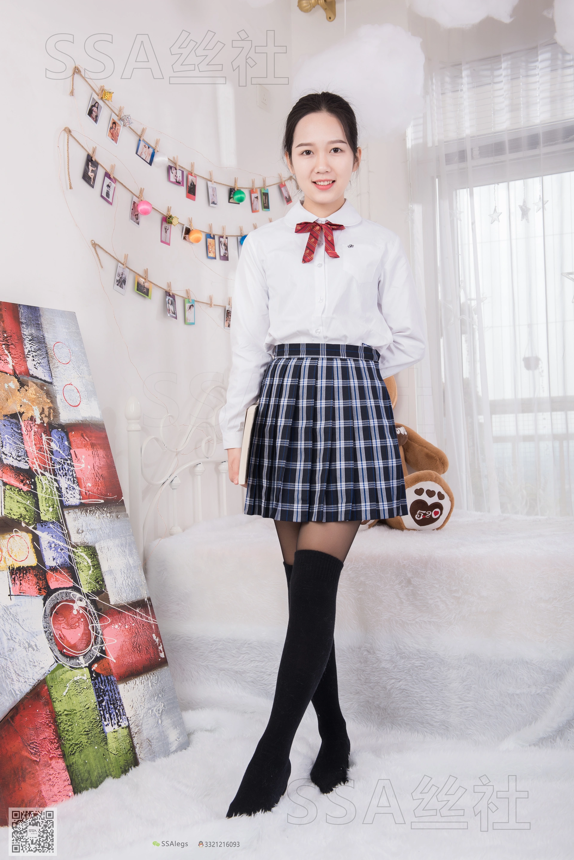 SSA丝社 超清写真 NO.073 萱萱 JK制服黑丝写真集[122P-1.41GB]
