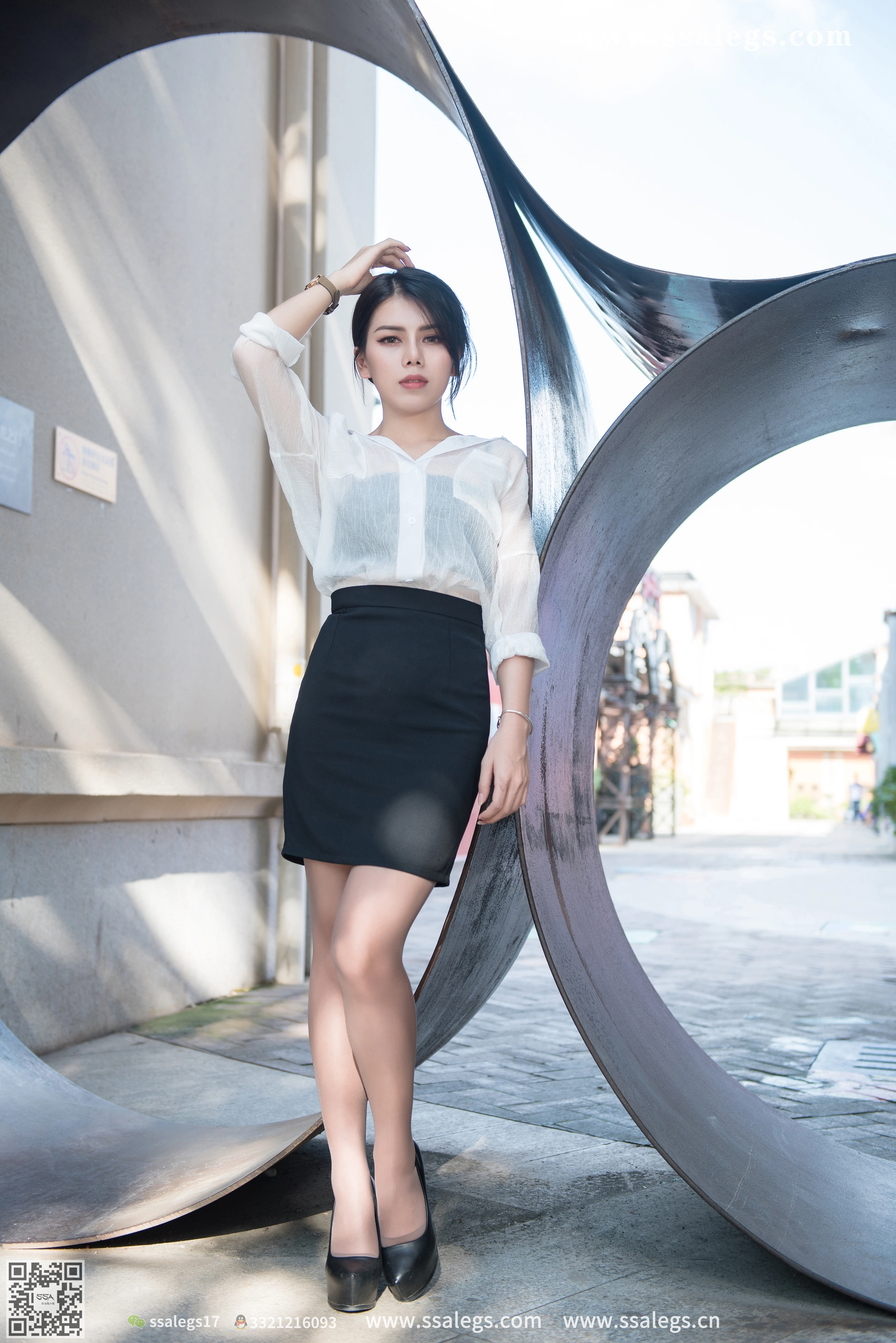 SSA丝社 超清写真 NO.021 混血美女芷沫浪漫咖啡色丝袜街拍[99P-1.26GB]
