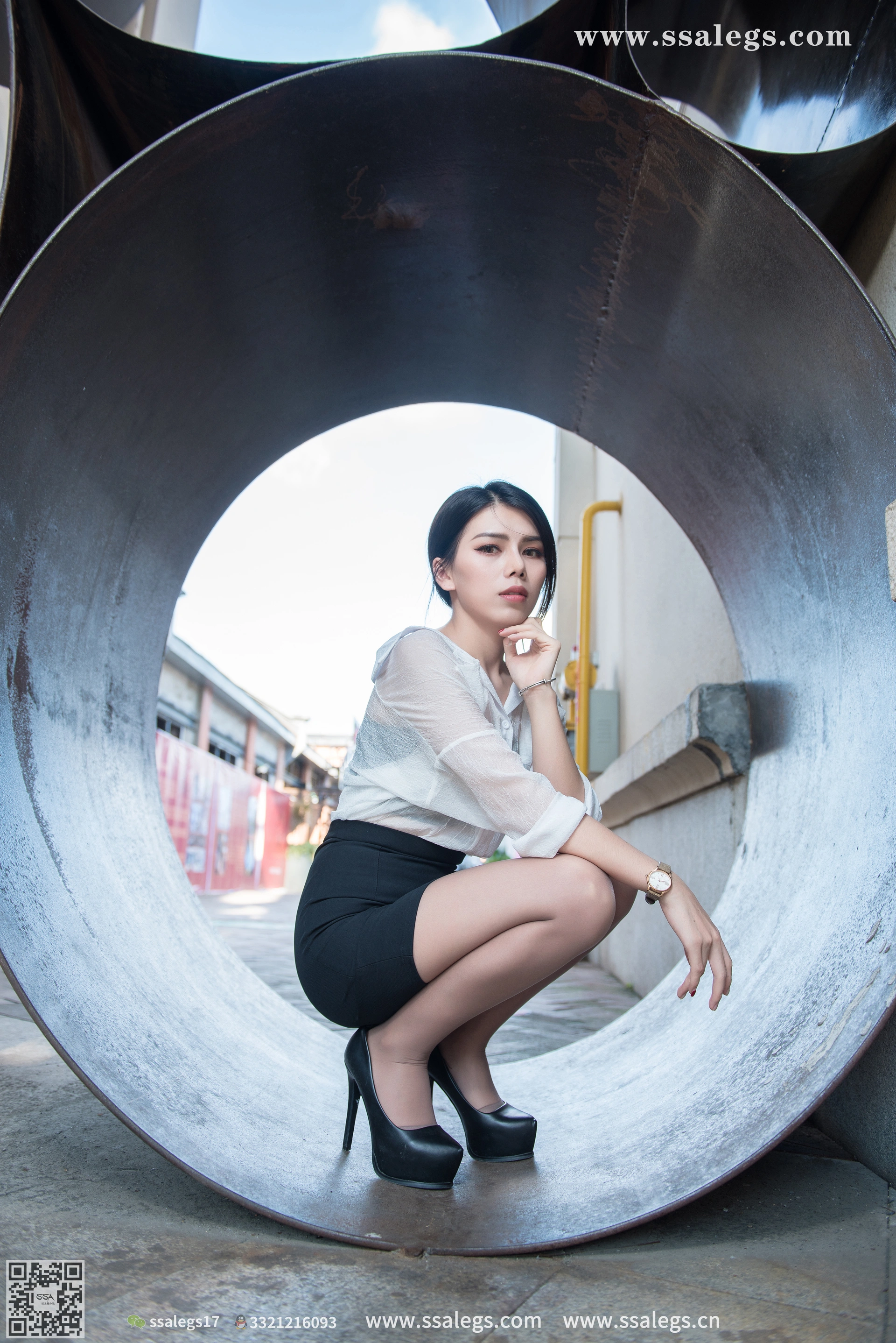 SSA丝社 超清写真 NO.021 混血美女芷沫浪漫咖啡色丝袜街拍[99P-1.26GB]