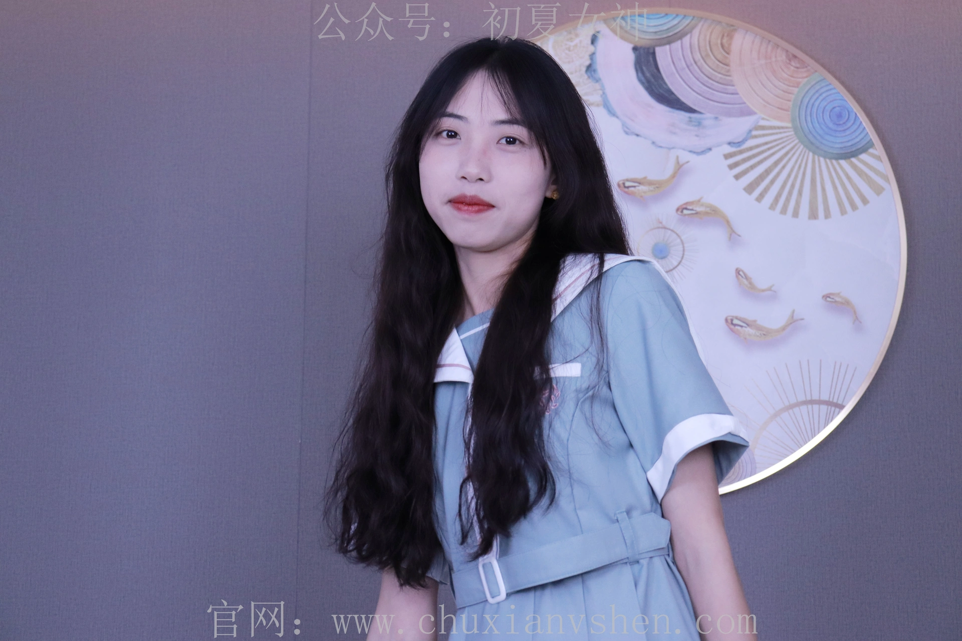 初夏女神 NO.019 雪糕~浅蓝色JK裙搭配小白鞋[135P-1V-4.3G]