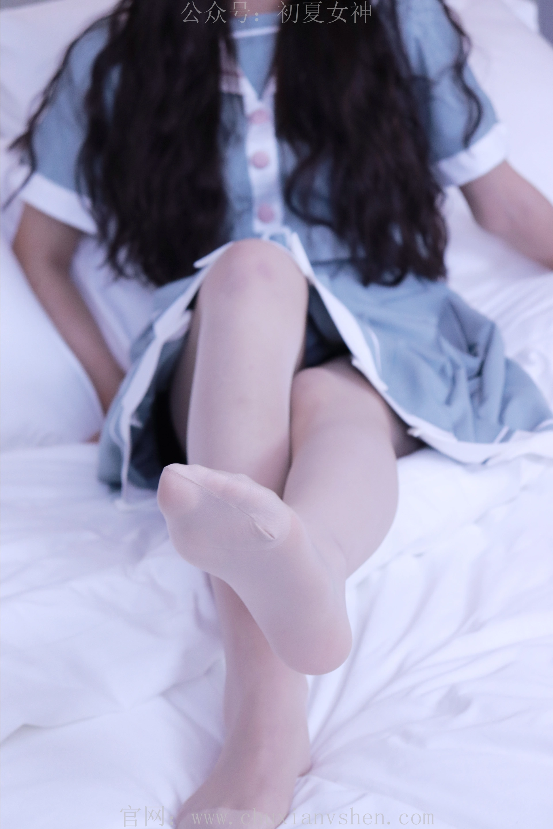 初夏女神 NO.019 雪糕~浅蓝色JK裙搭配小白鞋[135P-1V-4.3G]
