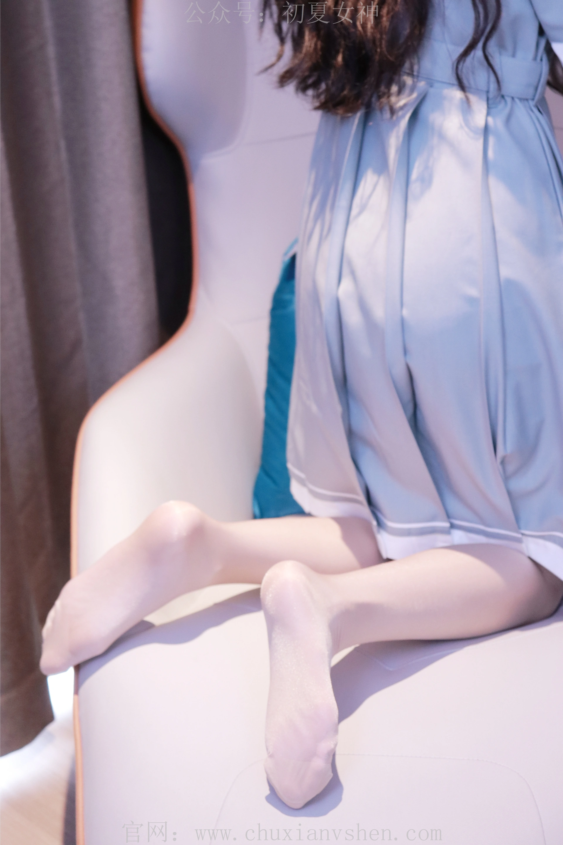 初夏女神 NO.019 雪糕~浅蓝色JK裙搭配小白鞋[135P-1V-4.3G]