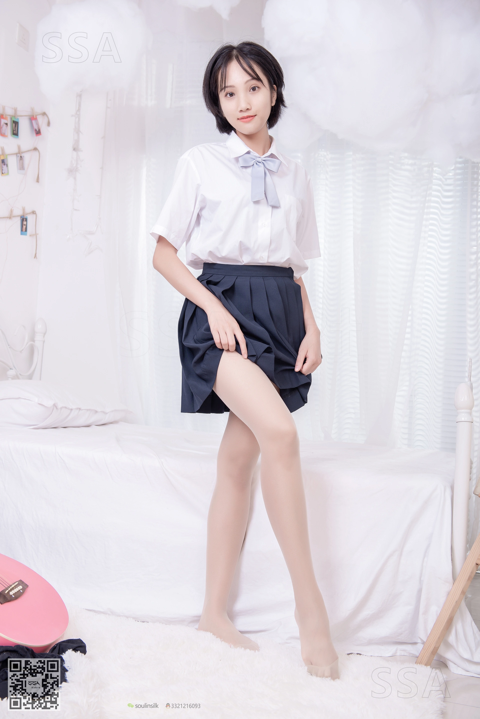 SSA丝社 超清写真 NO.181 小佩 酒窝少女JK制服肉丝黑袜穿搭示范[135P-1.44GB]