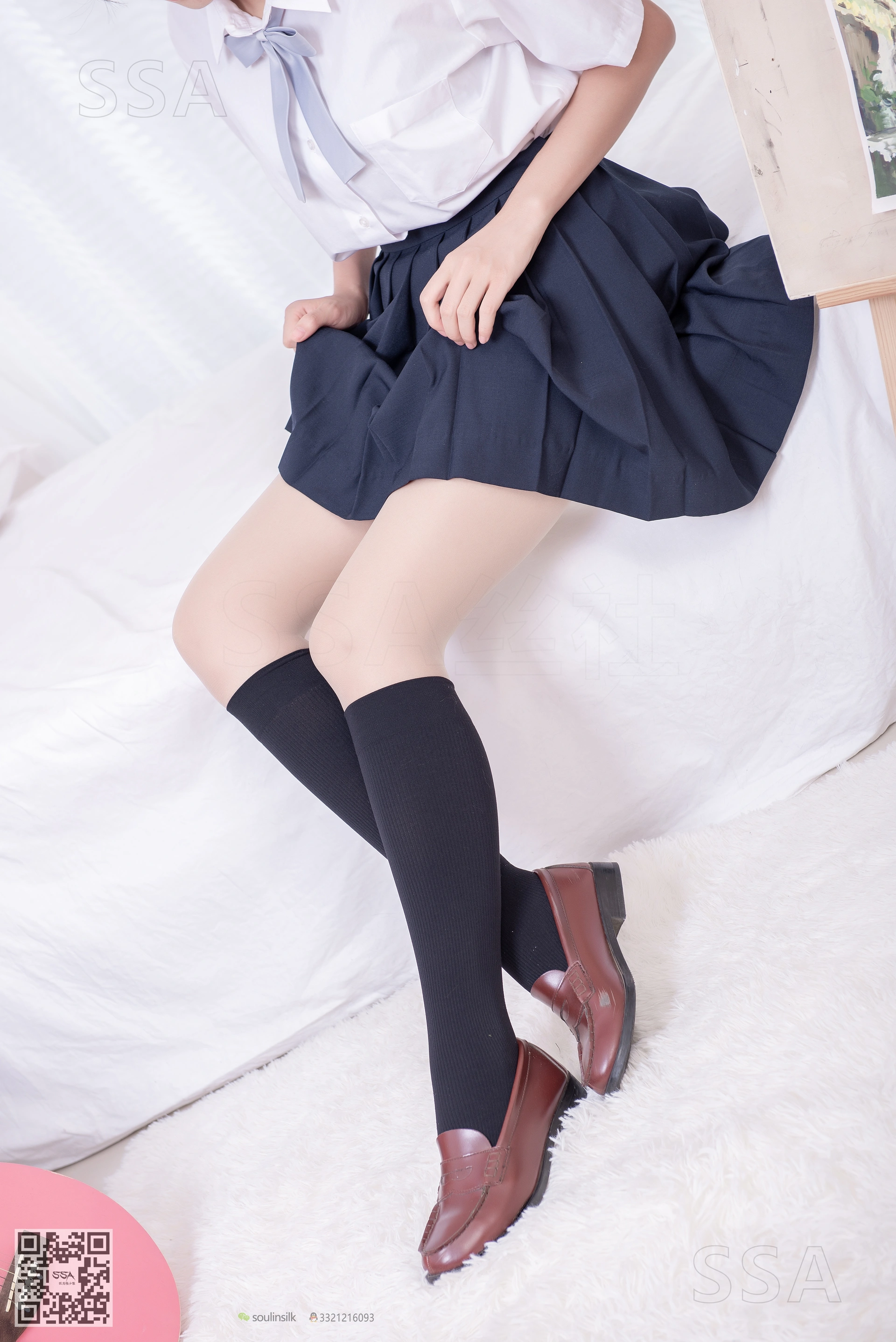 SSA丝社 超清写真 NO.181 小佩 酒窝少女JK制服肉丝黑袜穿搭示范[135P-1.44GB]