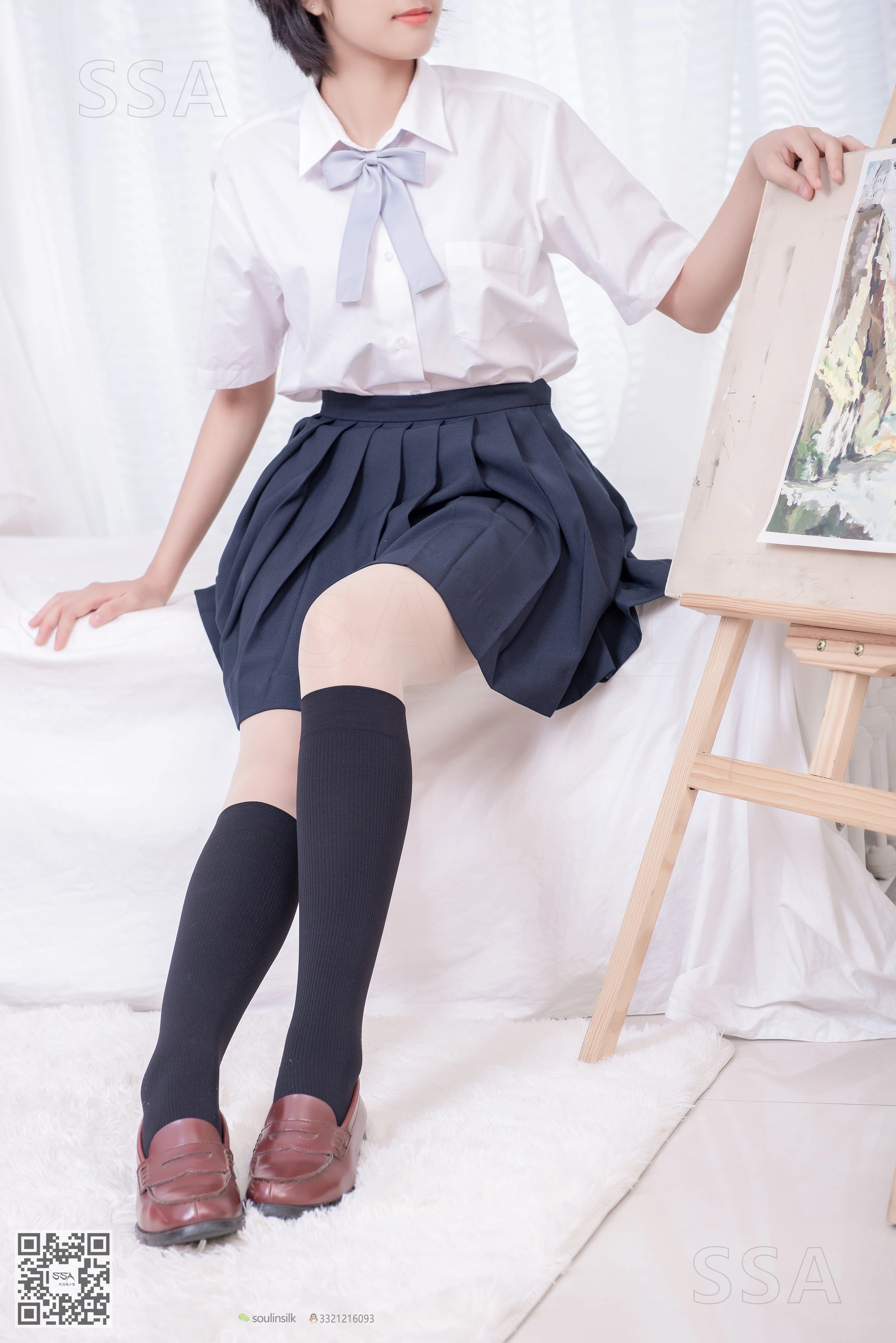 SSA丝社 超清写真 NO.181 小佩 酒窝少女JK制服肉丝黑袜穿搭示范[135P-1.44GB]