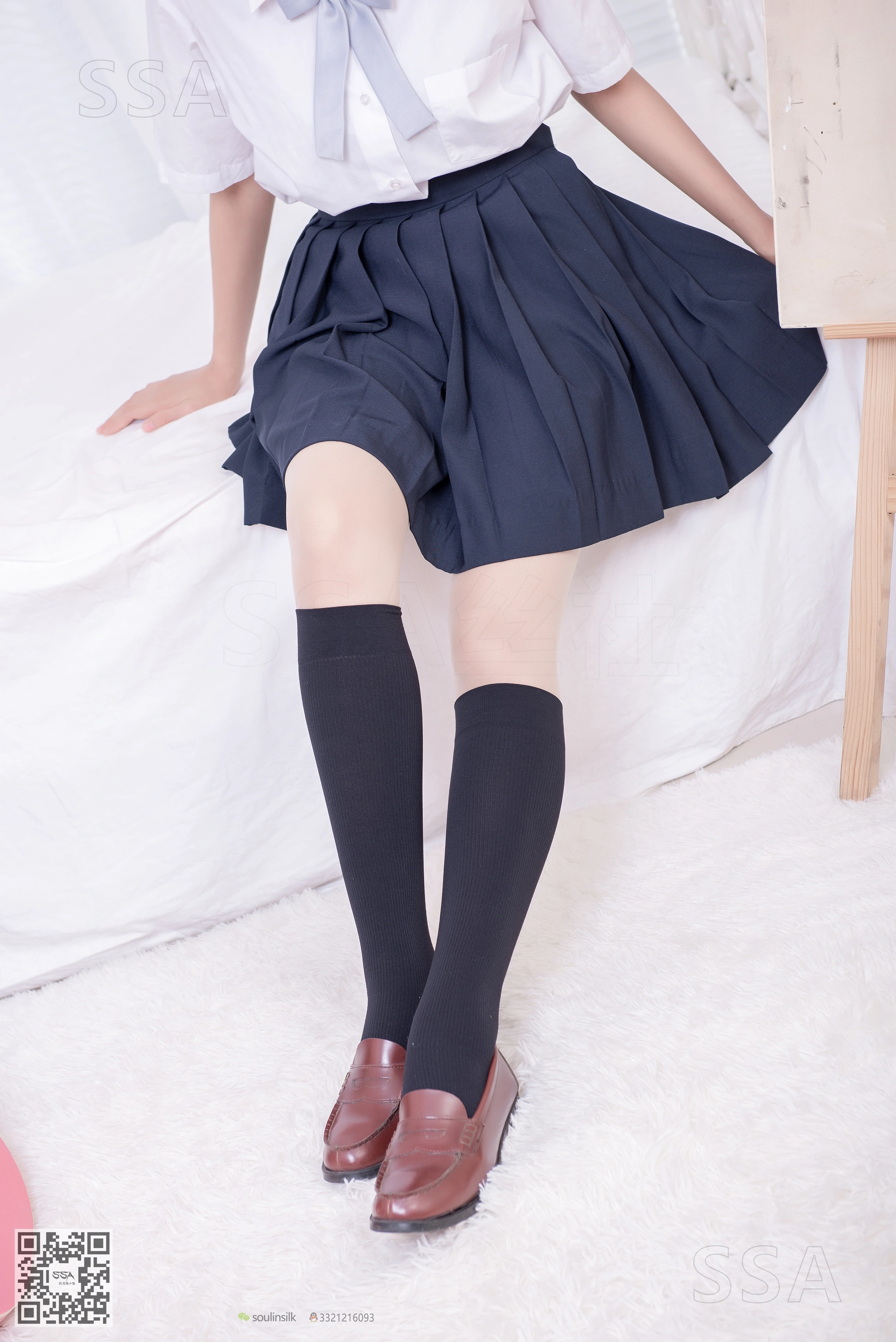 SSA丝社 超清写真 NO.181 小佩 酒窝少女JK制服肉丝黑袜穿搭示范[135P-1.44GB]