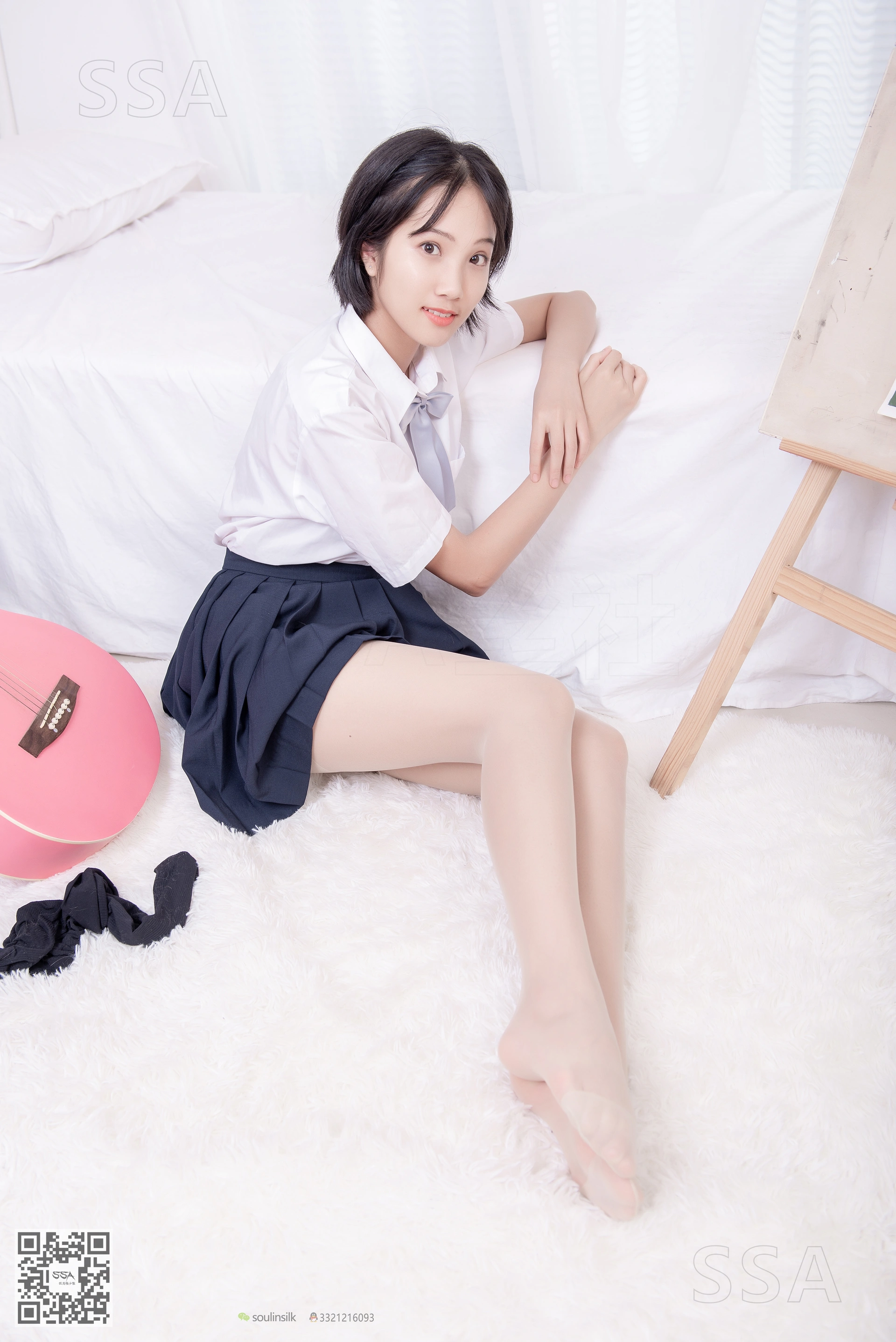 SSA丝社 超清写真 NO.181 小佩 酒窝少女JK制服肉丝黑袜穿搭示范[135P-1.44GB]