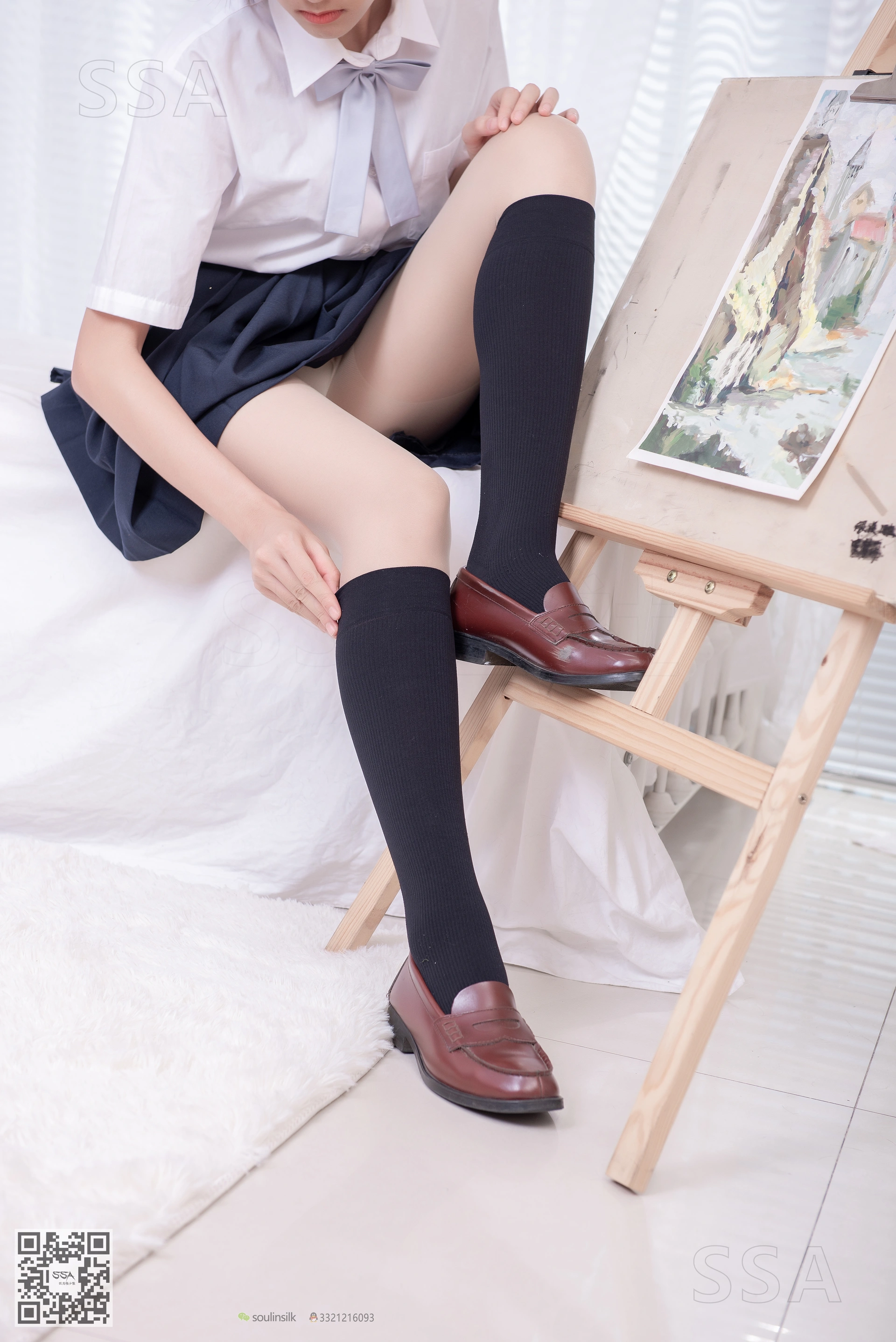 SSA丝社 超清写真 NO.181 小佩 酒窝少女JK制服肉丝黑袜穿搭示范[135P-1.44GB]