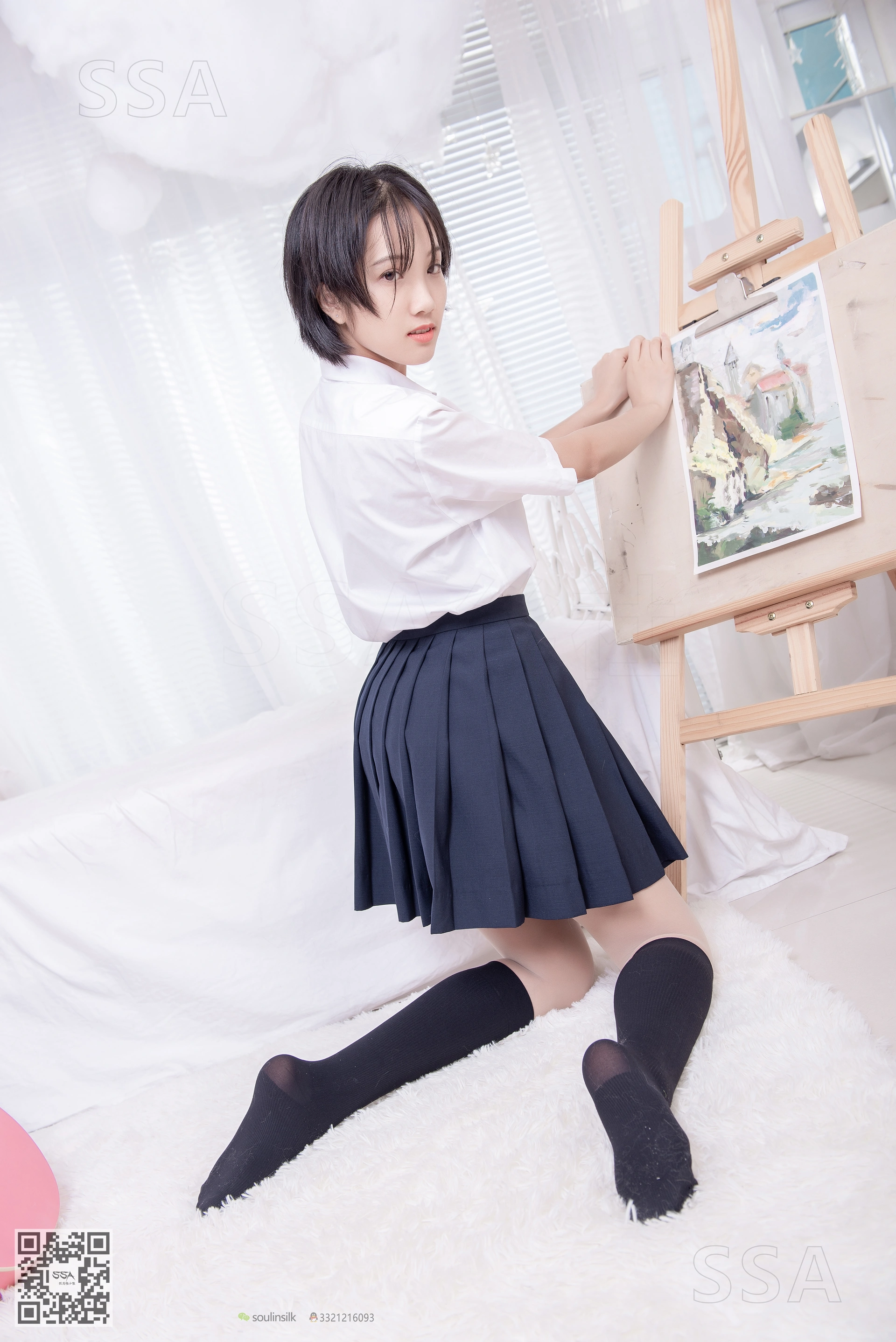 SSA丝社 超清写真 NO.181 小佩 酒窝少女JK制服肉丝黑袜穿搭示范[135P-1.44GB]