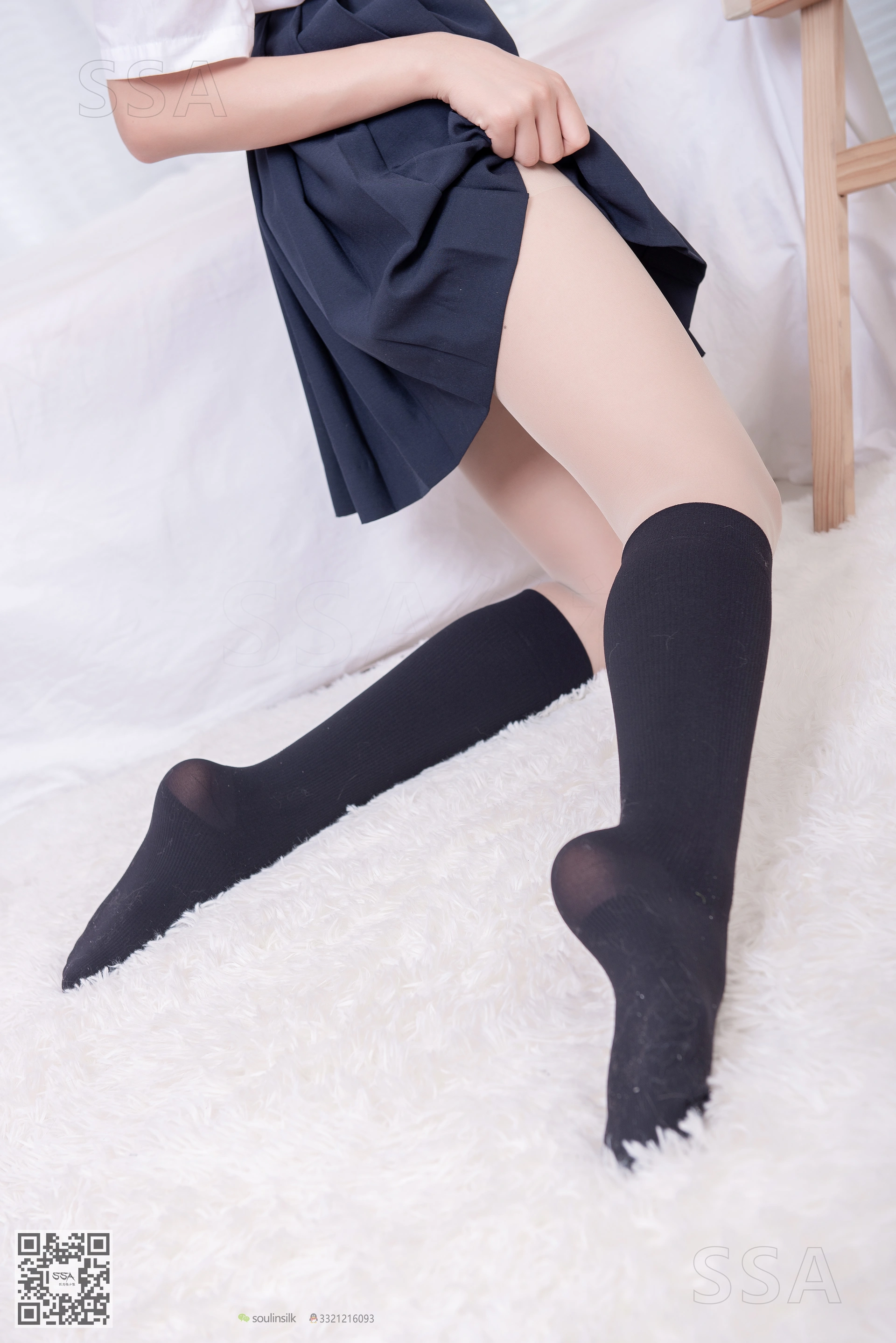 SSA丝社 超清写真 NO.181 小佩 酒窝少女JK制服肉丝黑袜穿搭示范[135P-1.44GB]