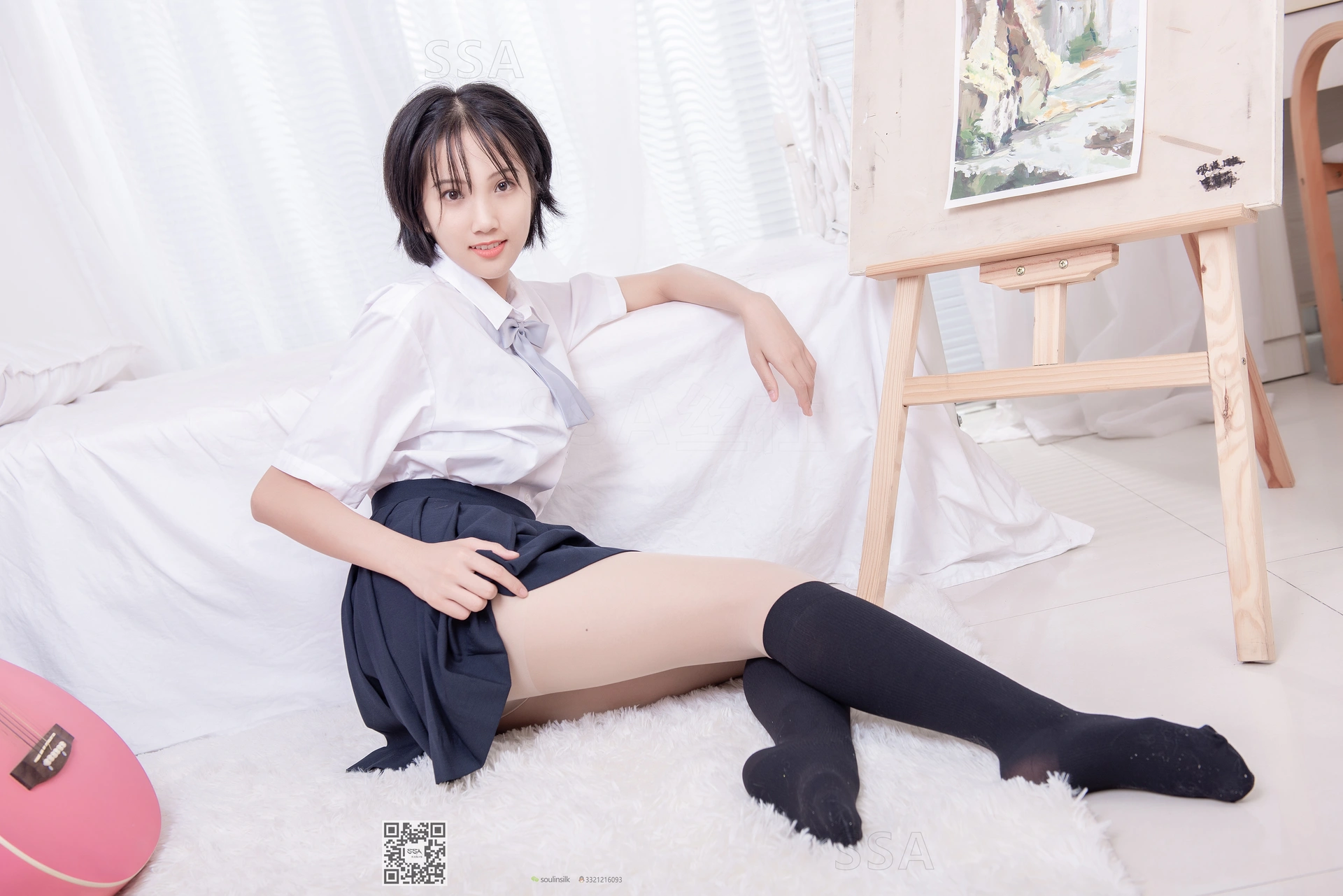 SSA丝社 超清写真 NO.181 小佩 酒窝少女JK制服肉丝黑袜穿搭示范[135P-1.44GB]