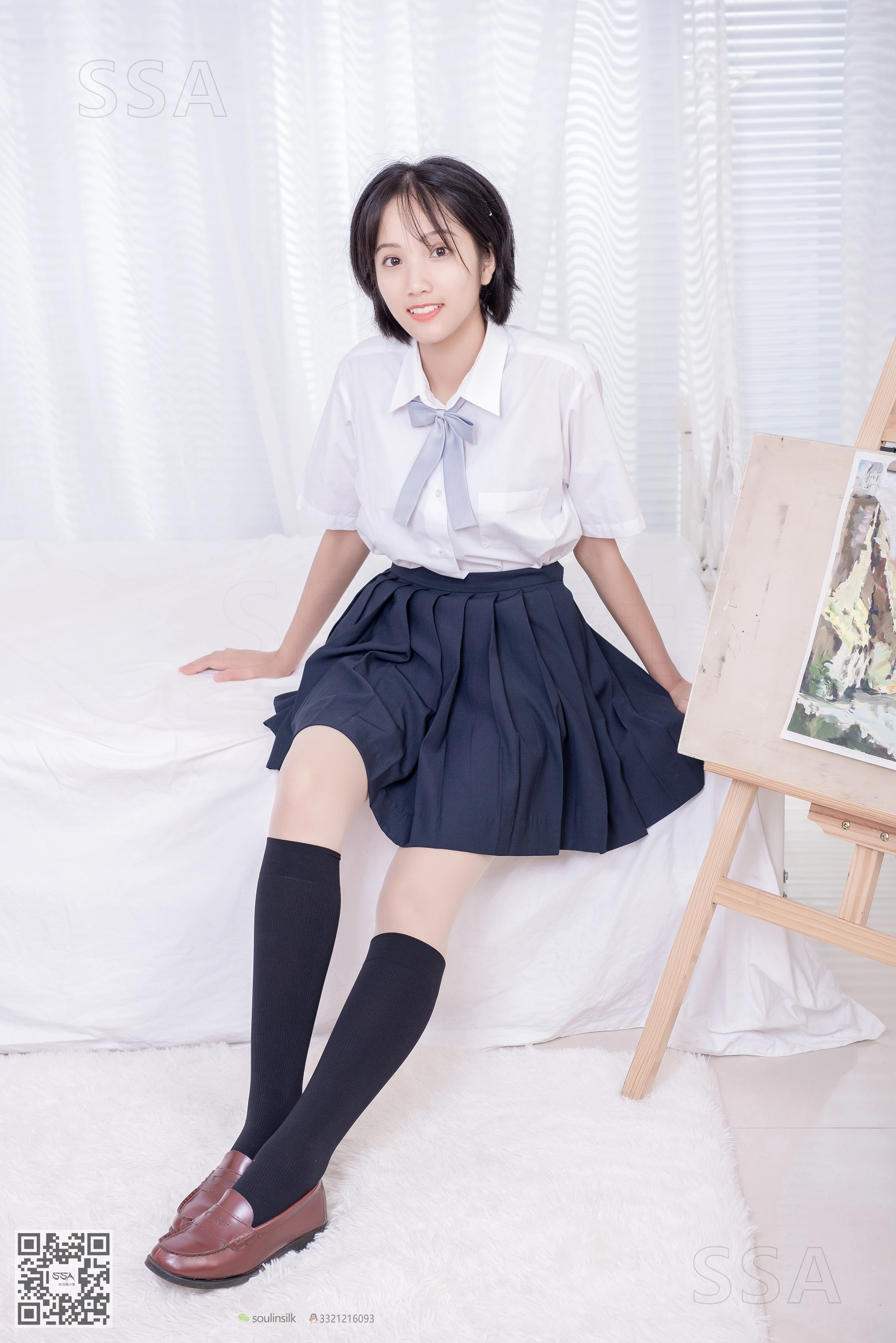 SSA丝社 超清写真 NO.181 小佩 酒窝少女JK制服肉丝黑袜穿搭示范[135P-1.44GB]
