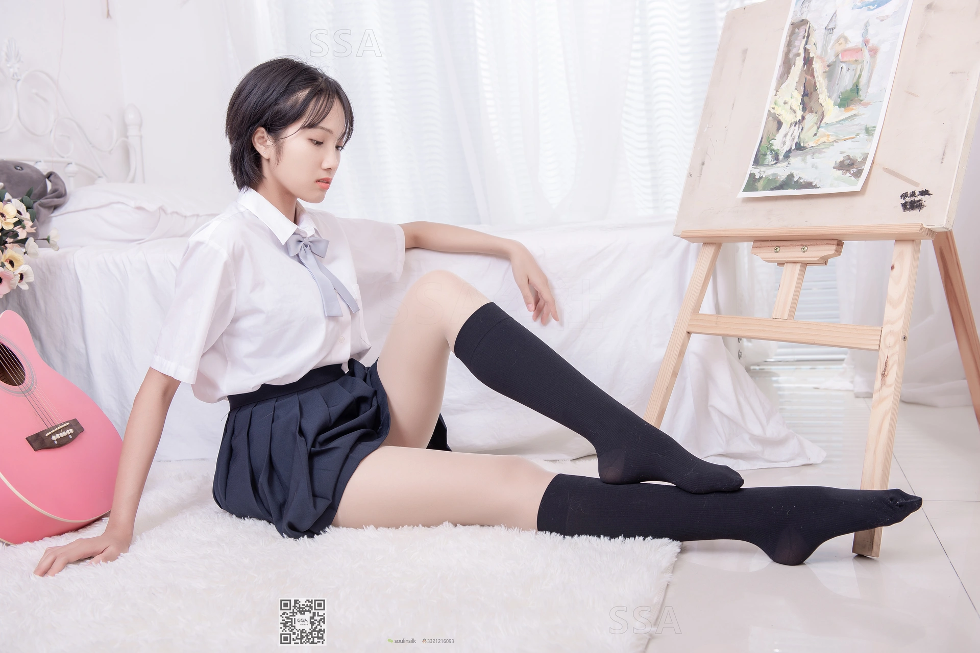 SSA丝社 超清写真 NO.181 小佩 酒窝少女JK制服肉丝黑袜穿搭示范[135P-1.44GB]
