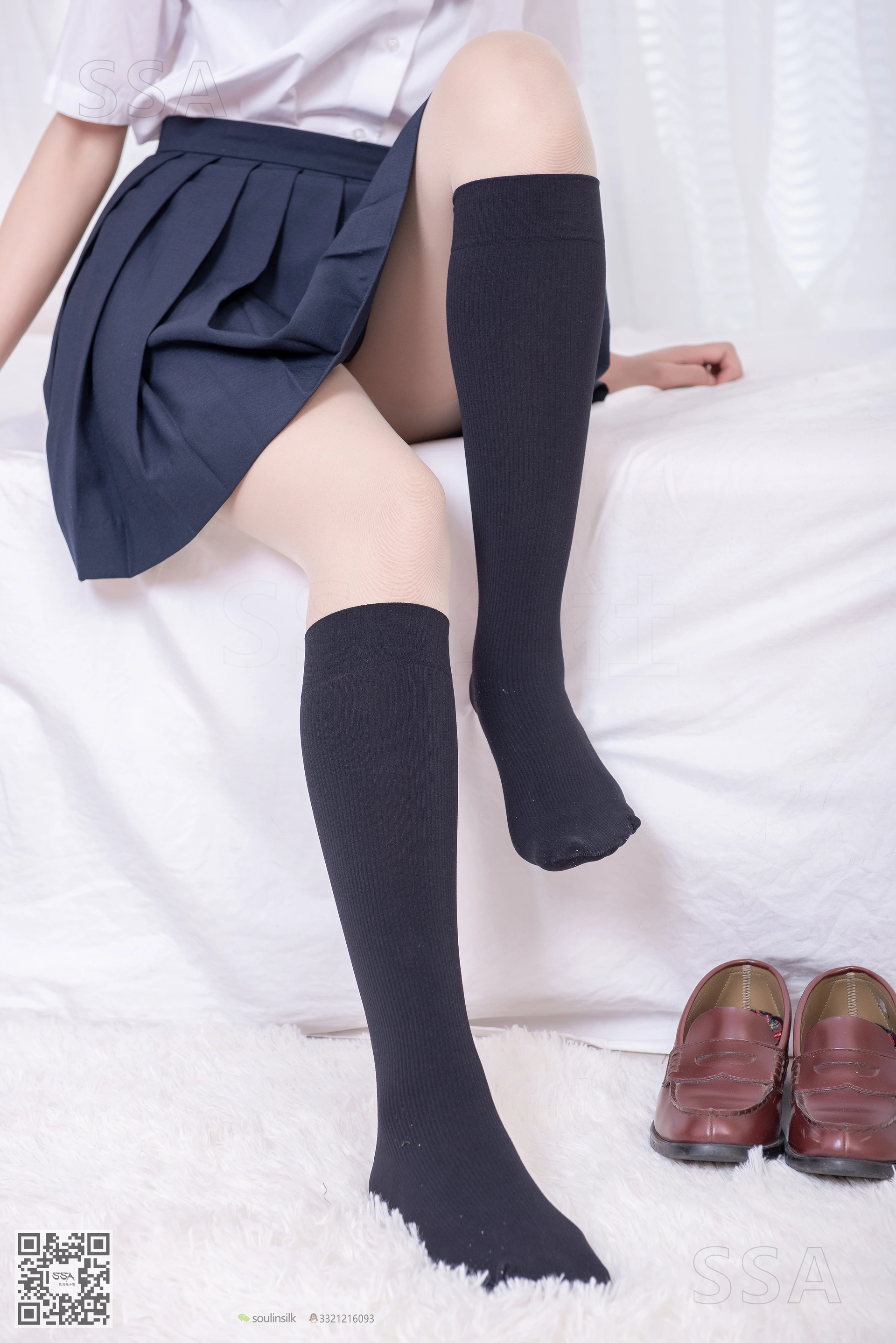 SSA丝社 超清写真 NO.181 小佩 酒窝少女JK制服肉丝黑袜穿搭示范[135P-1.44GB]