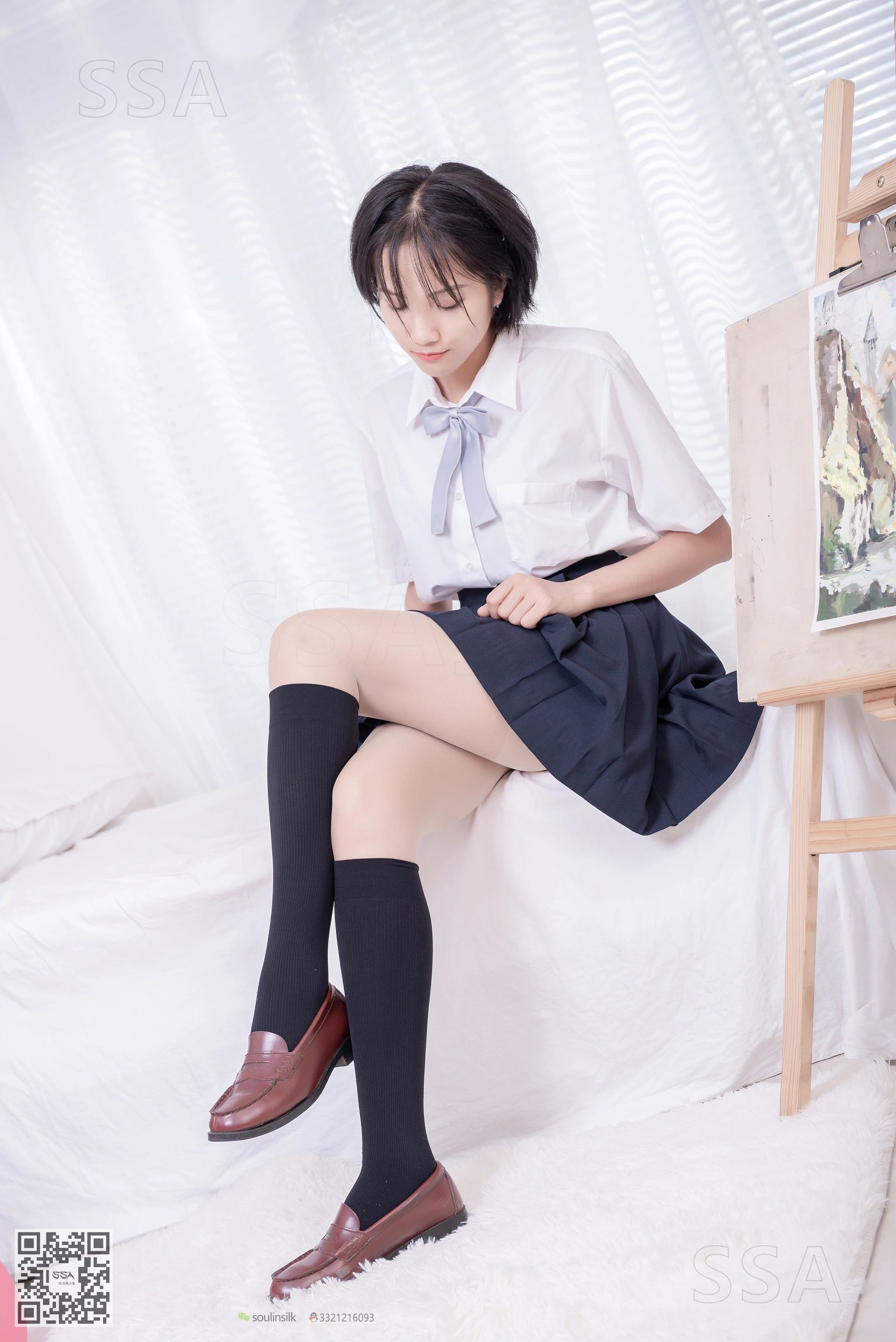 SSA丝社 超清写真 NO.181 小佩 酒窝少女JK制服肉丝黑袜穿搭示范[135P-1.44GB]