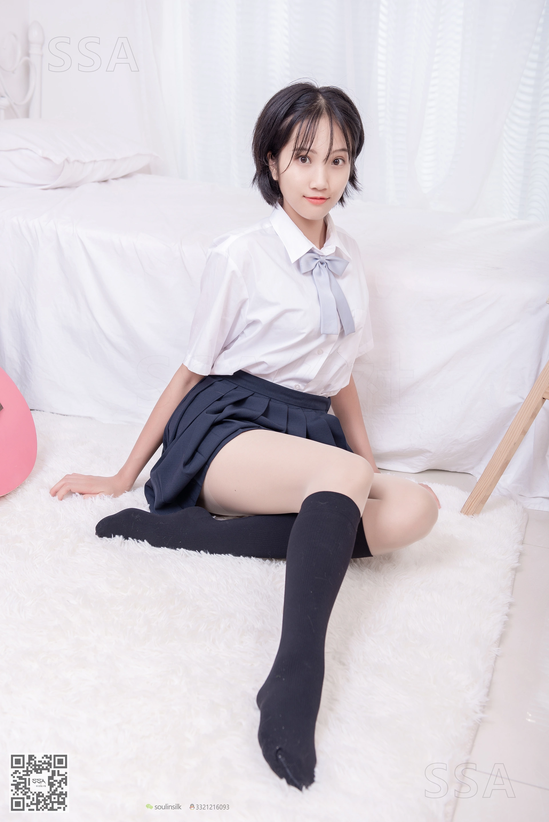 SSA丝社 超清写真 NO.181 小佩 酒窝少女JK制服肉丝黑袜穿搭示范[135P-1.44GB]