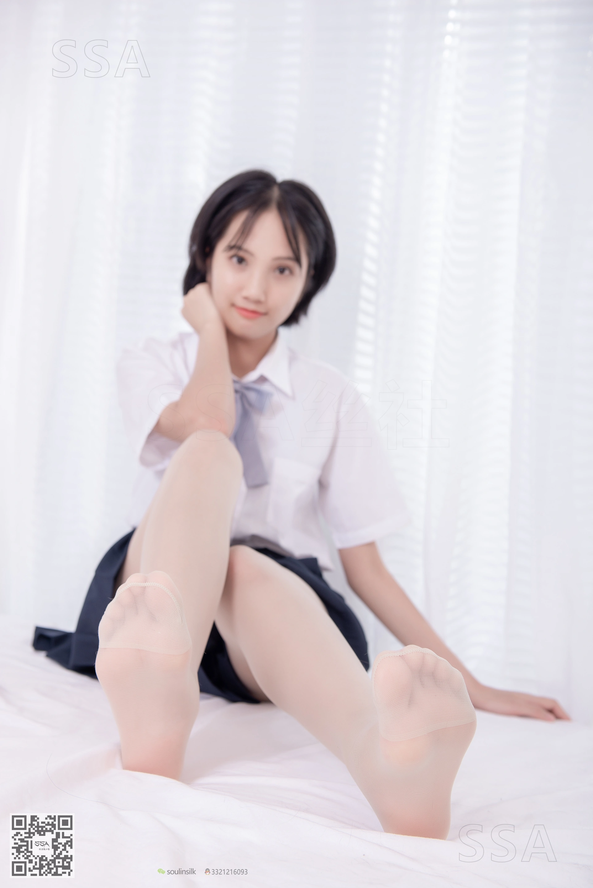 SSA丝社 超清写真 NO.181 小佩 酒窝少女JK制服肉丝黑袜穿搭示范[135P-1.44GB]