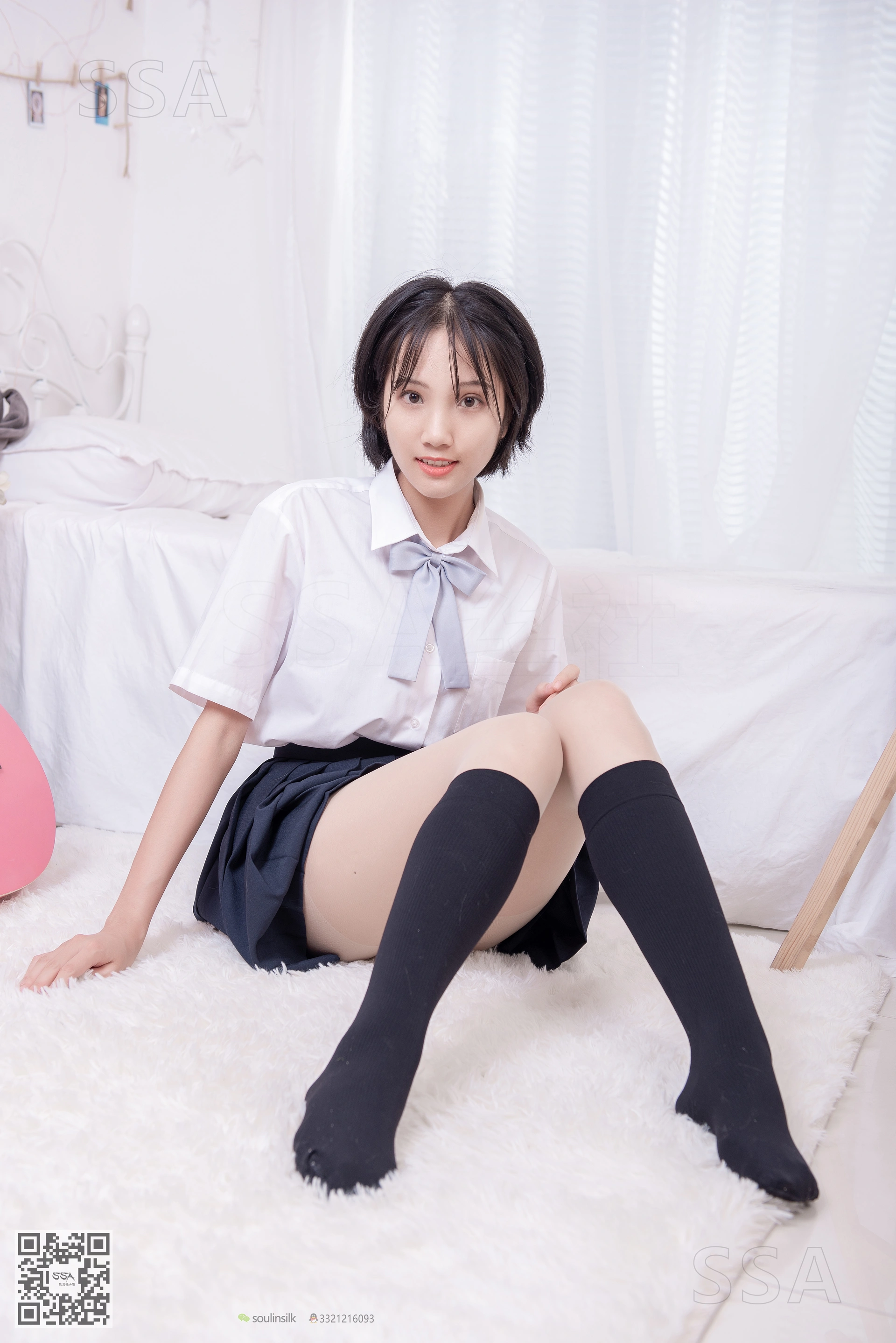 SSA丝社 超清写真 NO.181 小佩 酒窝少女JK制服肉丝黑袜穿搭示范[135P-1.44GB]