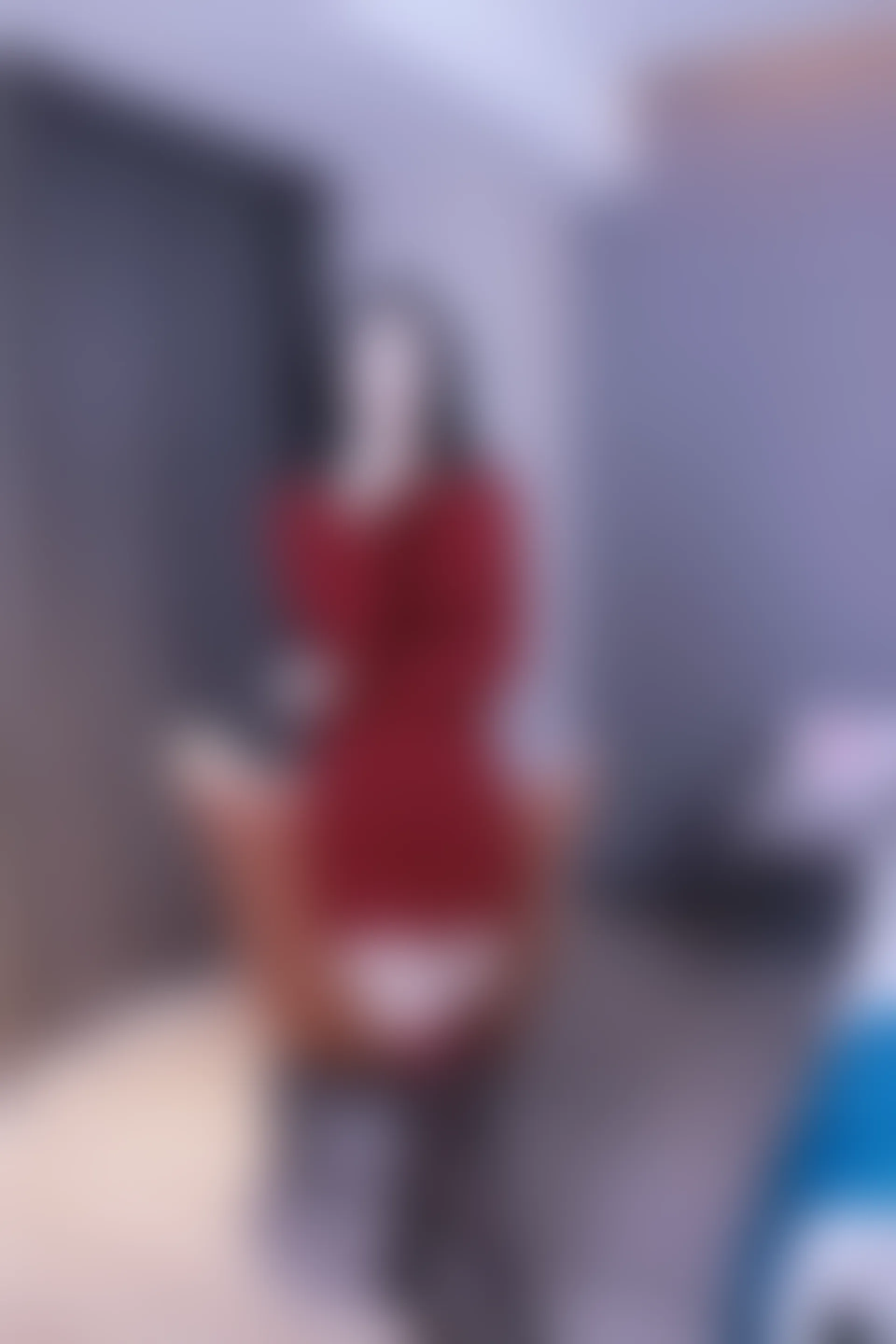 初夏女神 NO.006 依依 M码酒红连衣裙搭黑色长靴[140P+1V／6.76GB]