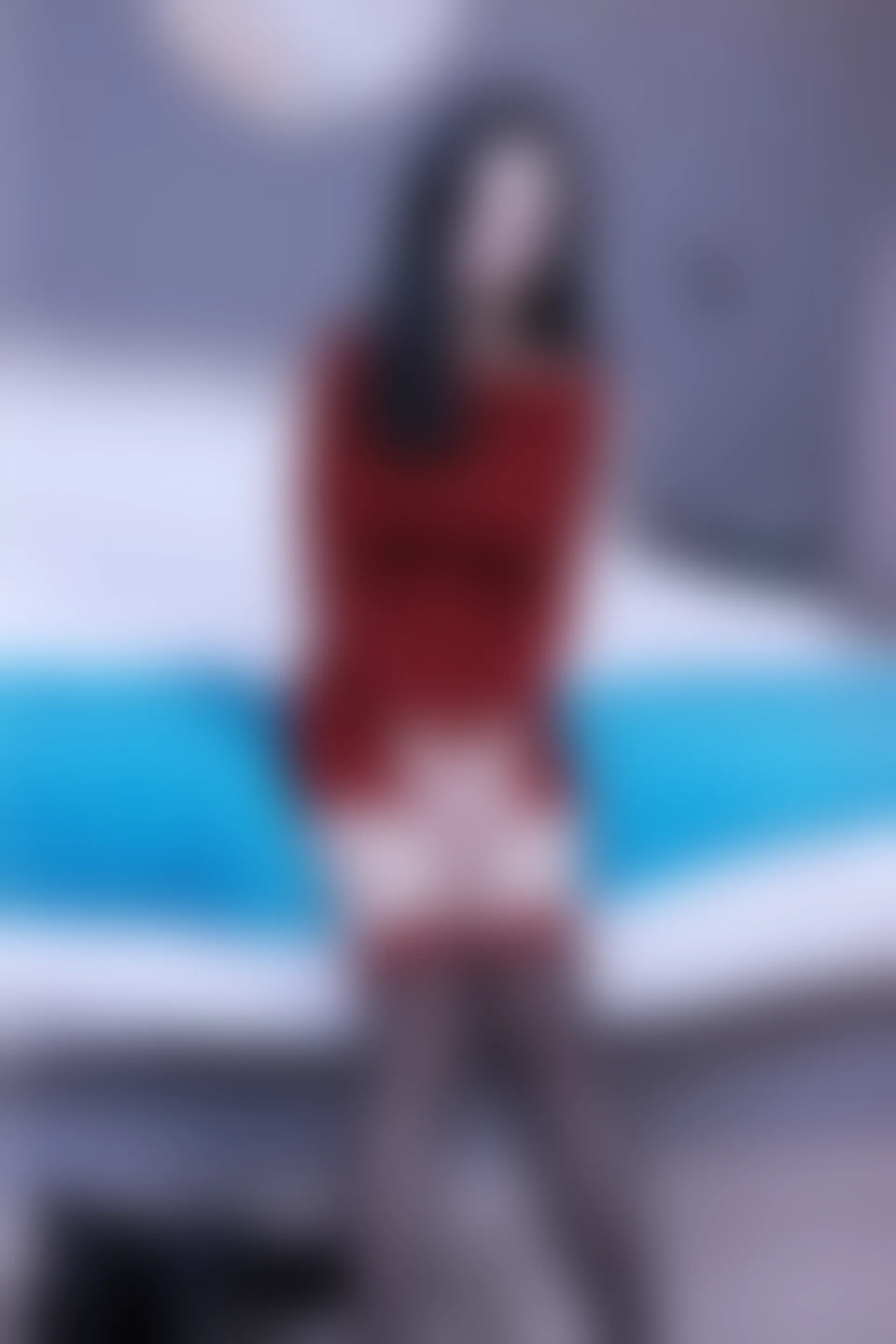 初夏女神 NO.006 依依 M码酒红连衣裙搭黑色长靴[140P+1V／6.76GB]