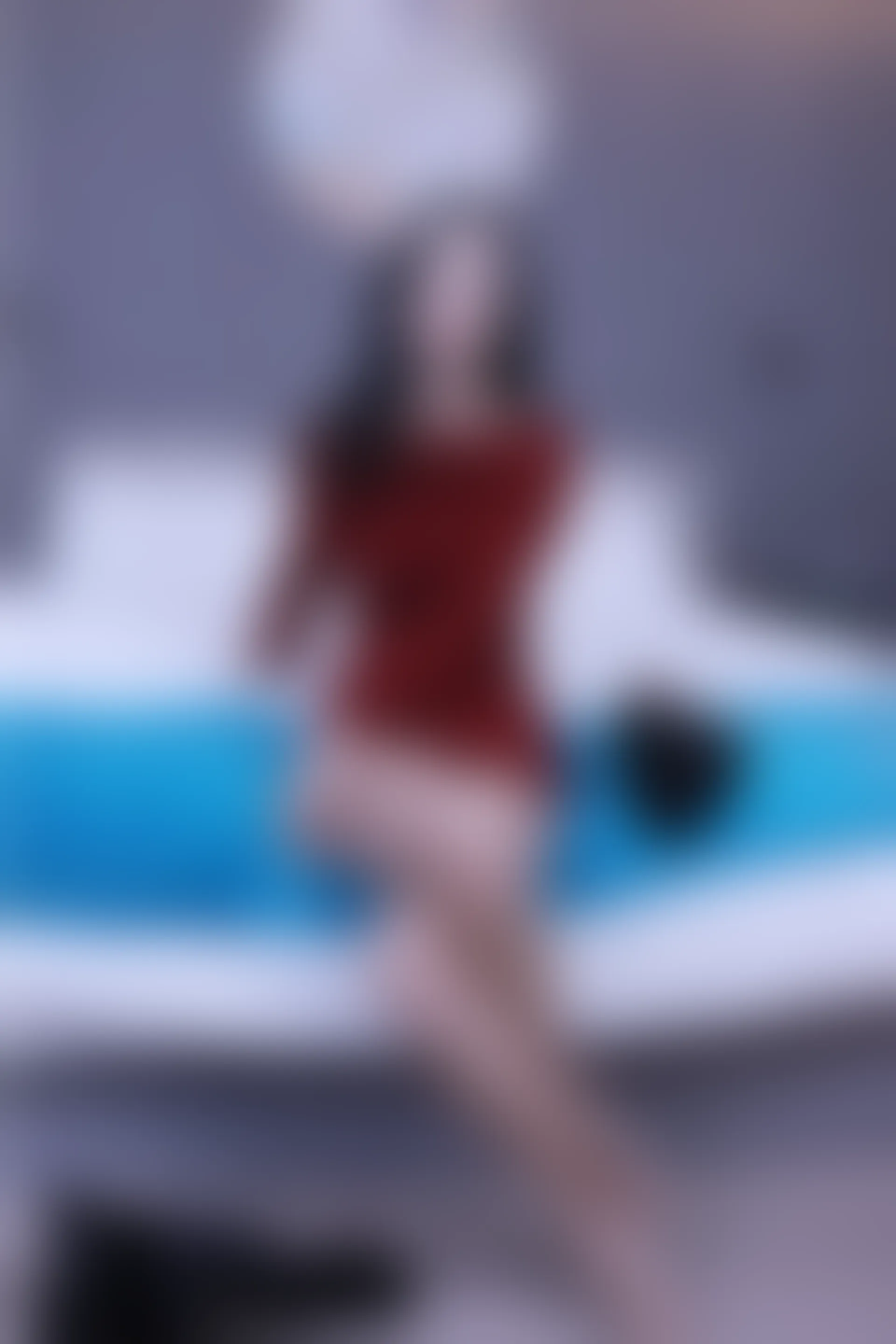 初夏女神 NO.006 依依 M码酒红连衣裙搭黑色长靴[140P+1V／6.76GB]