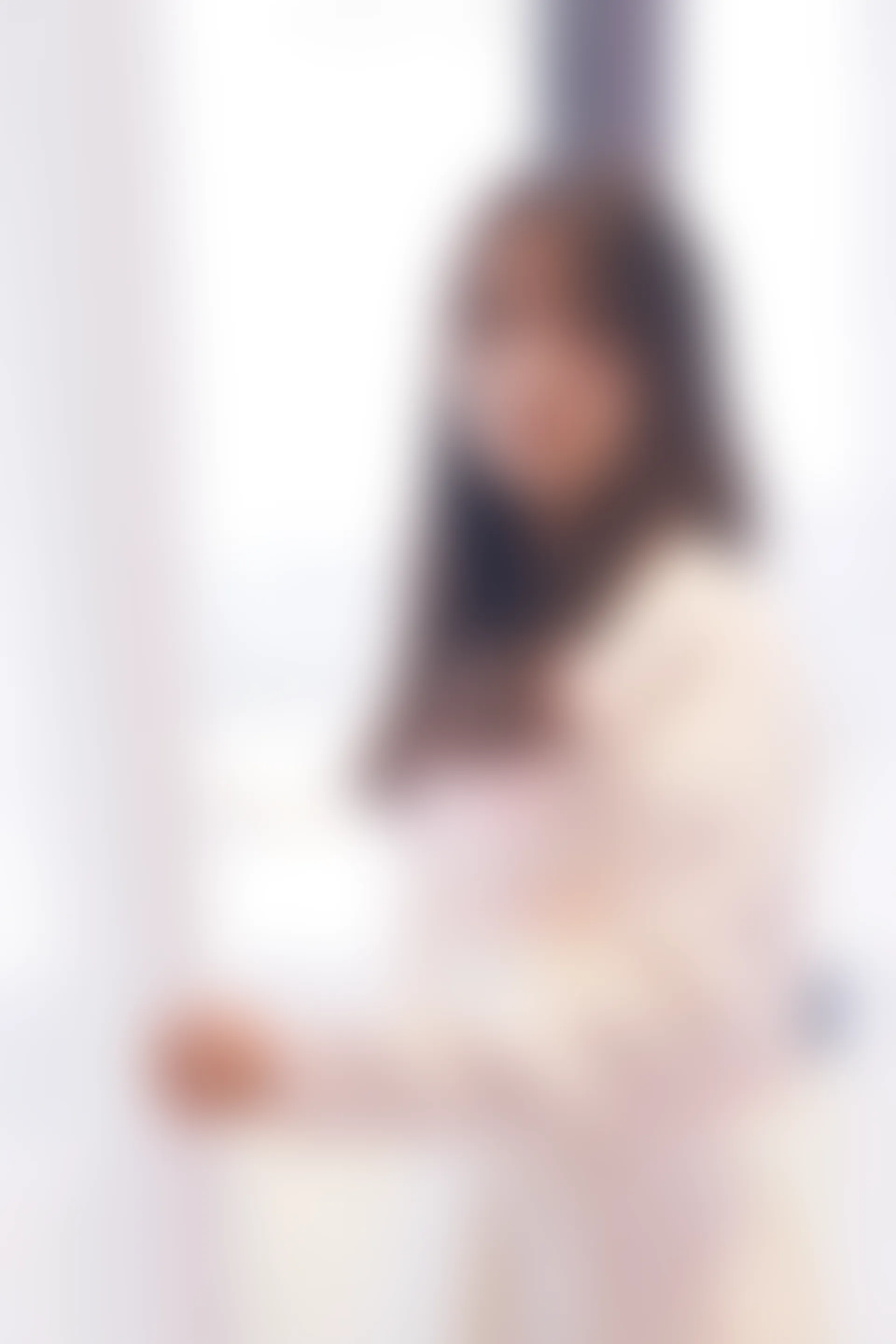 初夏女神 NO.012 沙沙~S码粉白色套搭配小白鞋[104P-1V-6.4G]