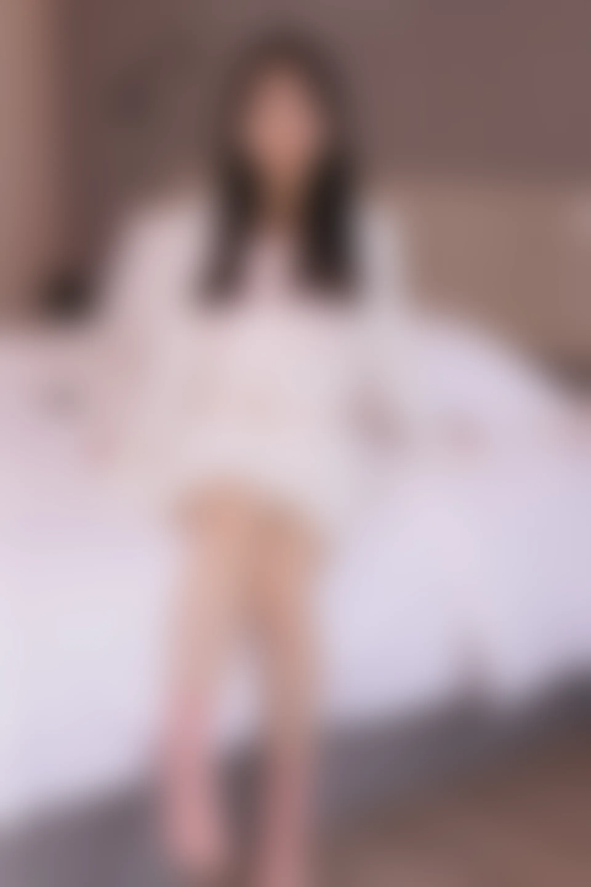 初夏女神 NO.012 沙沙~S码粉白色套搭配小白鞋[104P-1V-6.4G]