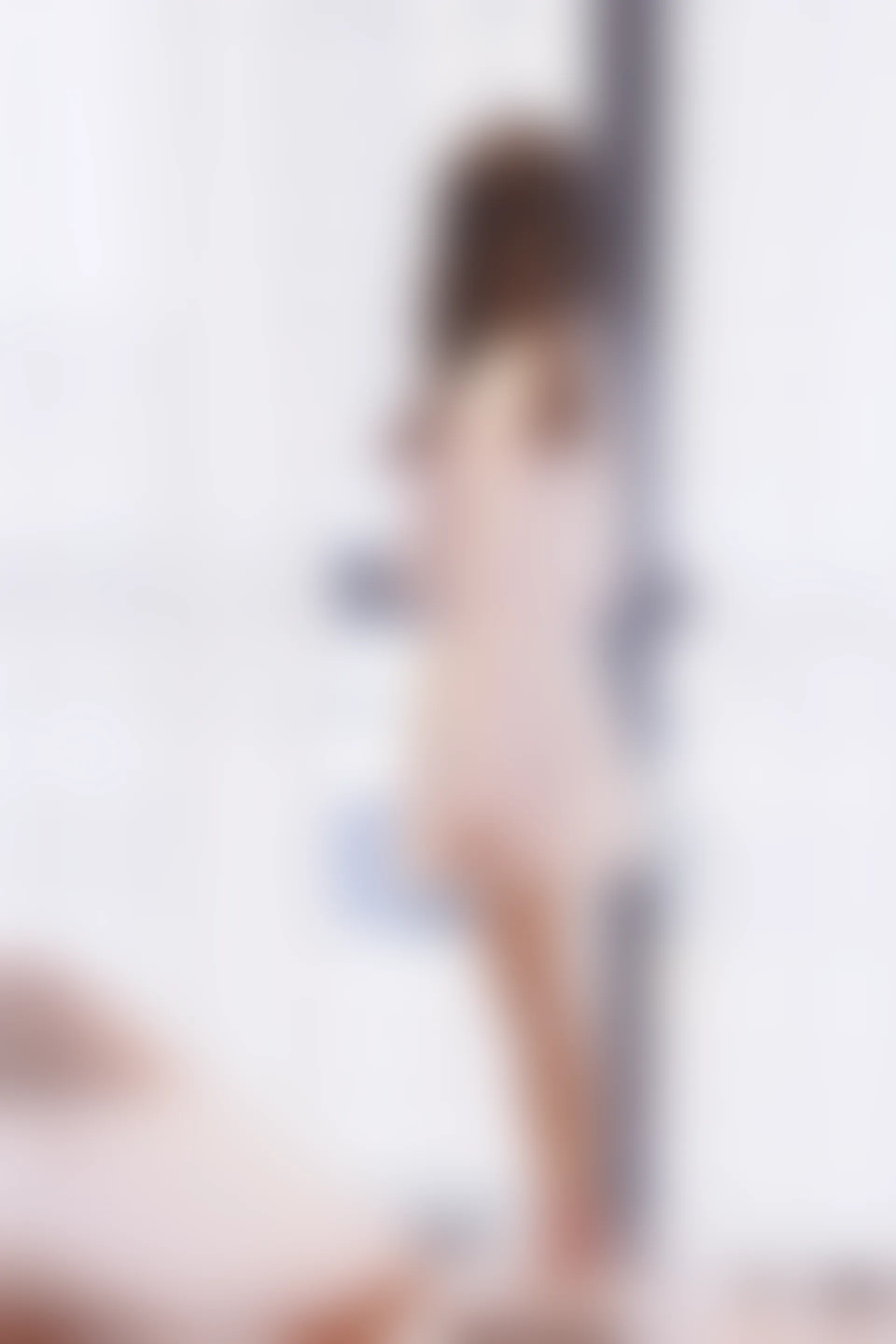 初夏女神 NO.012 沙沙~S码粉白色套搭配小白鞋[104P-1V-6.4G]