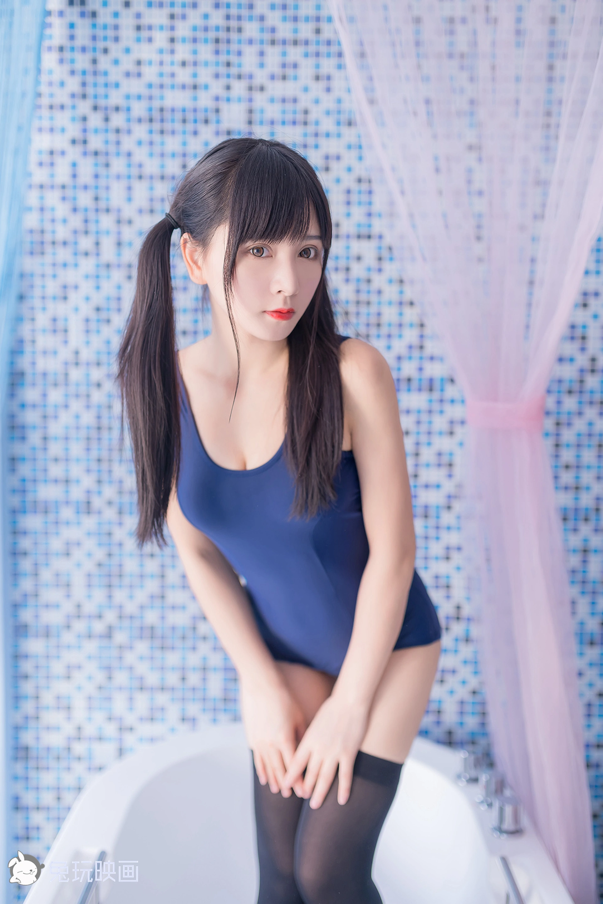 兔玩映画 夏日泳装 Vol.005 过漆袜 [44P-42MB]