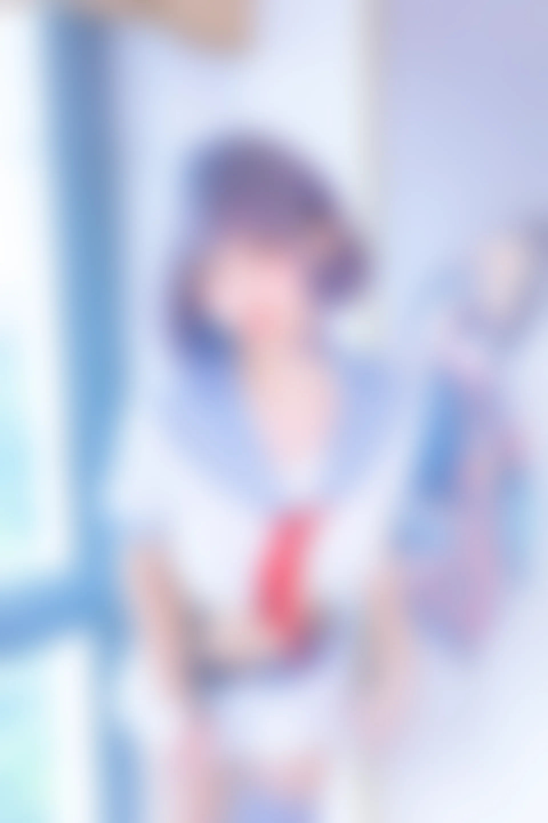 神楽坂真冬 第四季 序号4：《灰丝吊带JK》 [75P-201MB]JK制服, 内衣, 白丝, 神楽坂真冬, 美腿, 美足, 高跟鞋