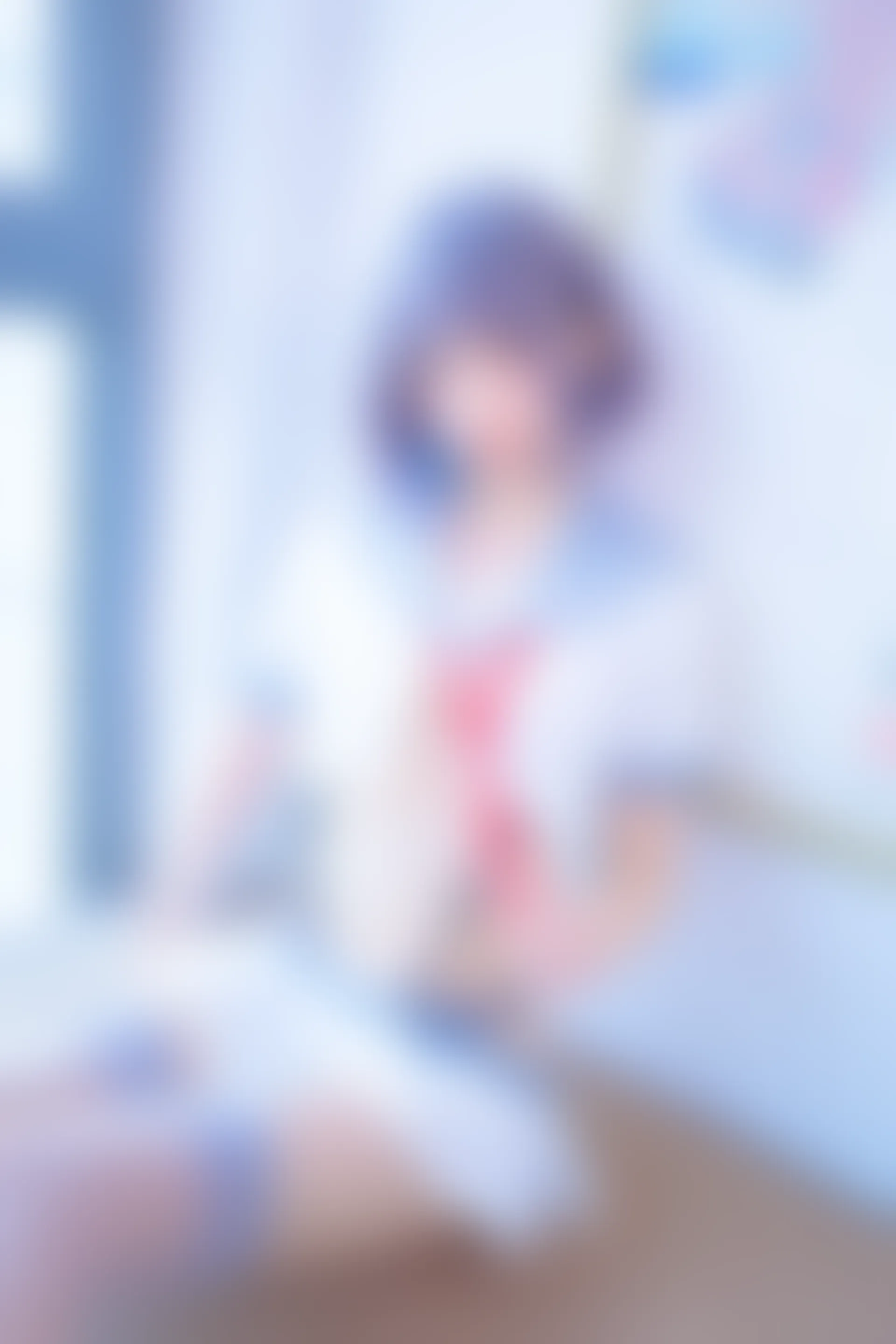 神楽坂真冬 第四季 序号4：《灰丝吊带JK》 [75P-201MB]JK制服, 内衣, 白丝, 神楽坂真冬, 美腿, 美足, 高跟鞋