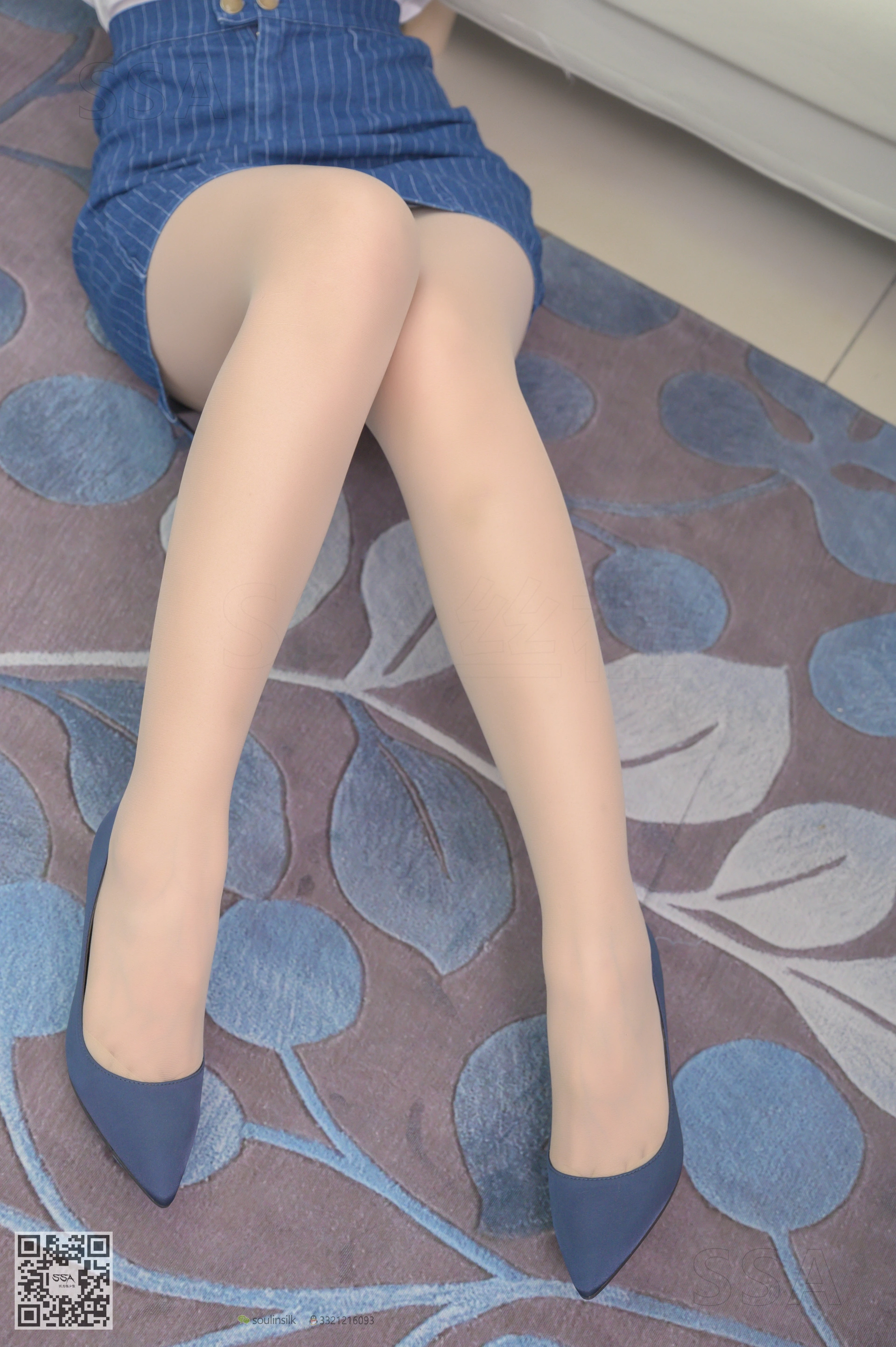 SSA丝社 超清写真 NO.192 小鹿 蓝色条纹裙穿搭示范[160P-2.72GB]