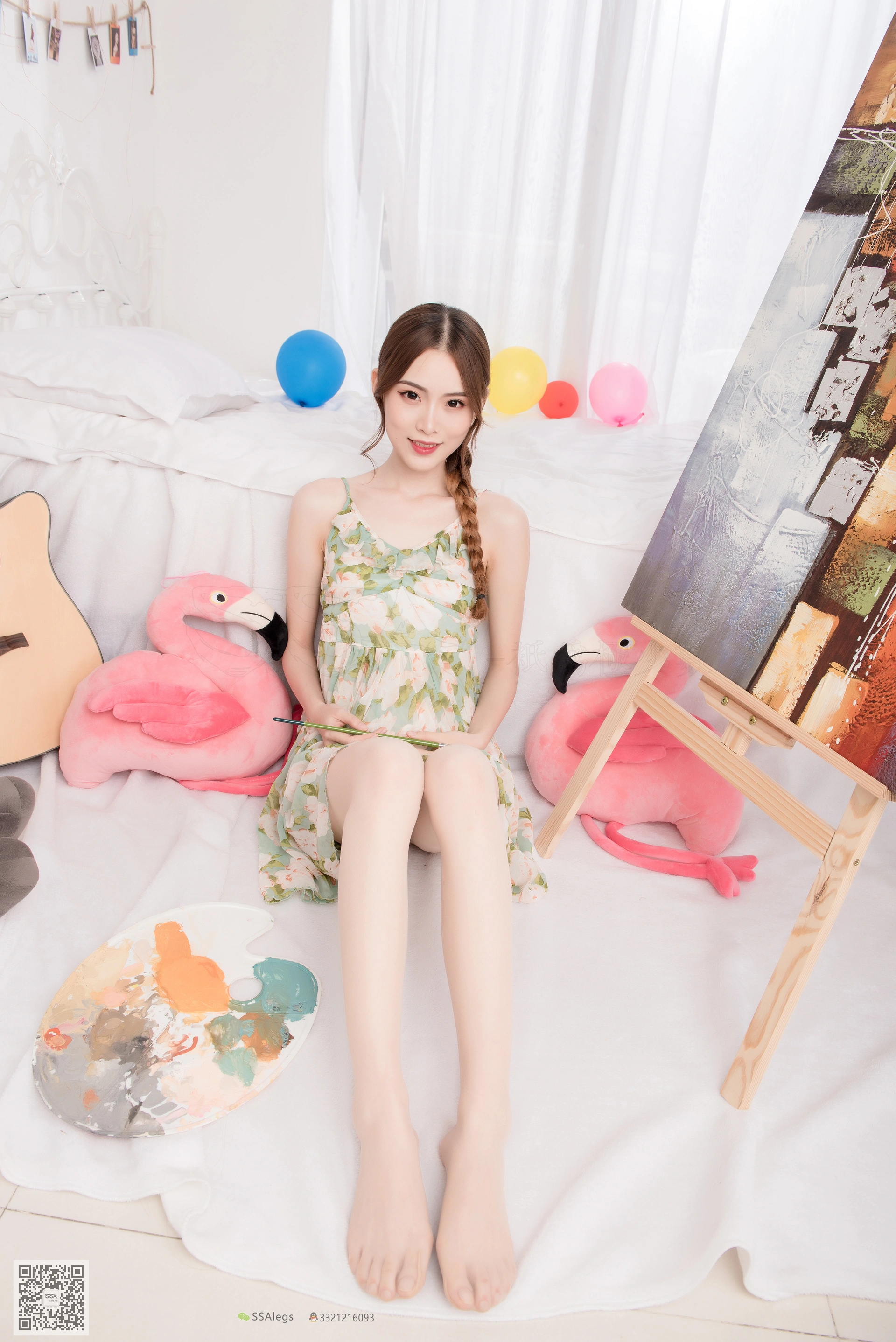 SSA丝社 超清写真 NO.022 琪琪 化身灵魂画师肉丝美足特写[99P-971MB]