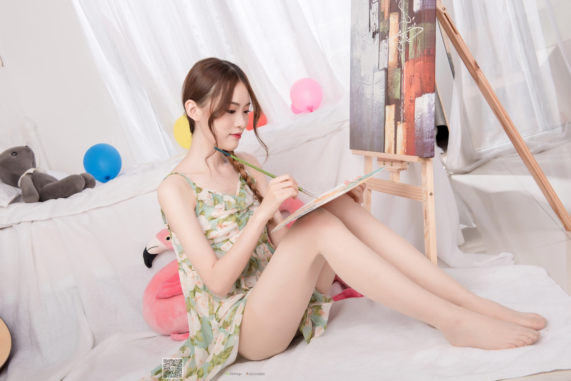 SSA丝社 超清写真 NO.022 琪琪 化身灵魂画师肉丝美足特写[99P-971MB]