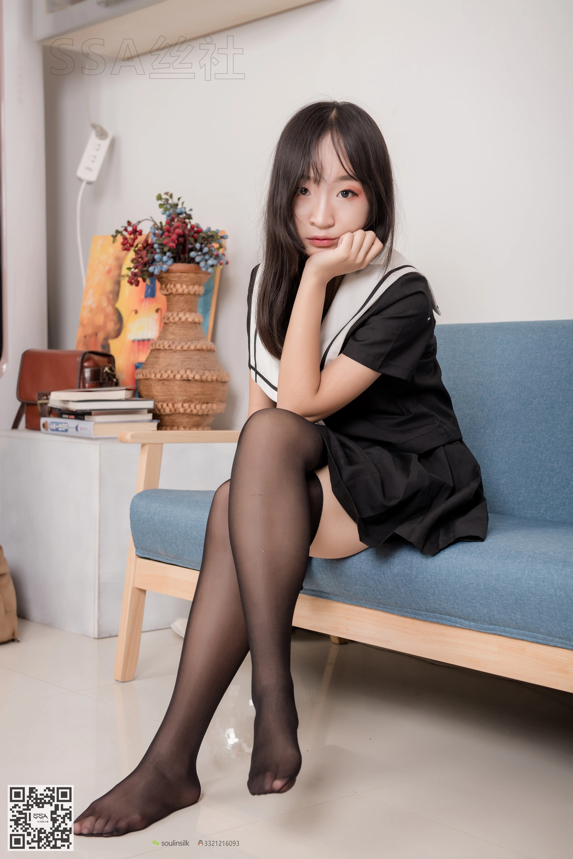 SSA丝社 超清写真 NO.135 甘子16的芳华少女长筒黑丝 [116P-1.61GB]