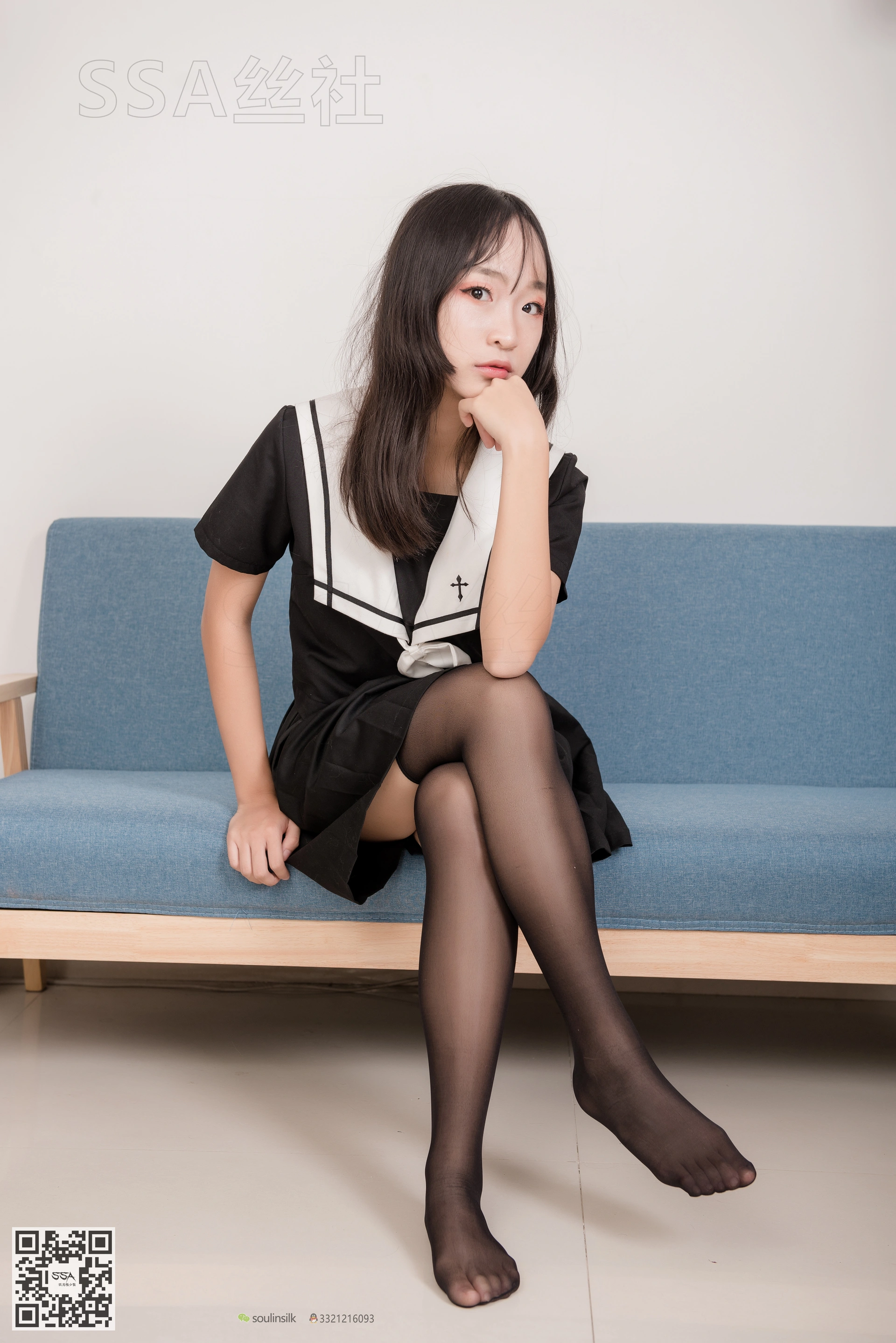SSA丝社 超清写真 NO.135 甘子16的芳华少女长筒黑丝 [116P-1.61GB]