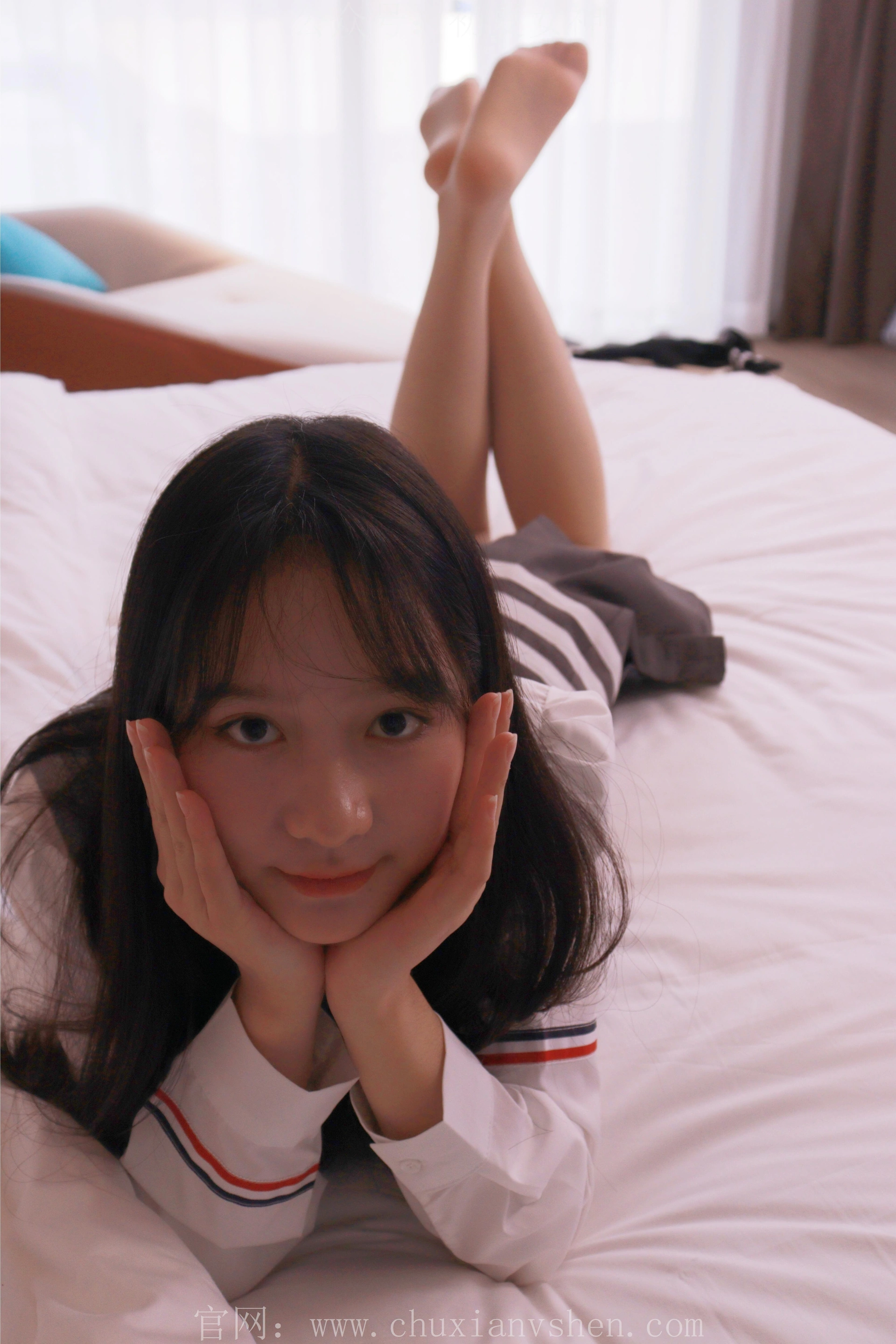 初夏女神 NO.014 沙沙~王心凌同款JK搭配JK小黑皮鞋[136P-1V-5.26G]