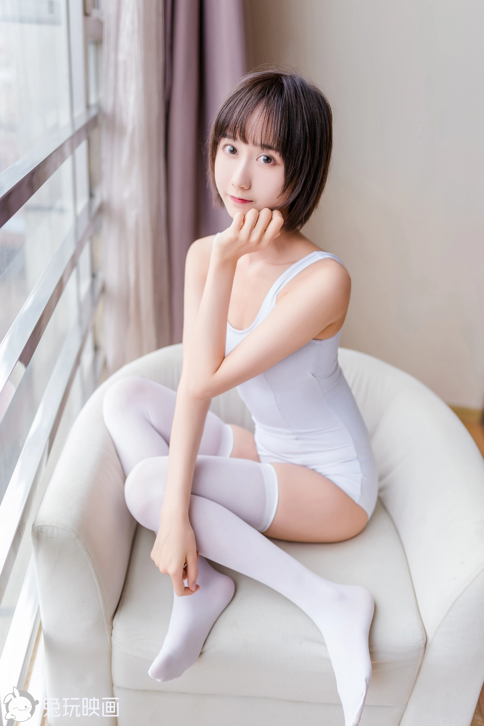 兔玩映画 夏日泳装 Vol.057 短发女孩 [40P-148MB]