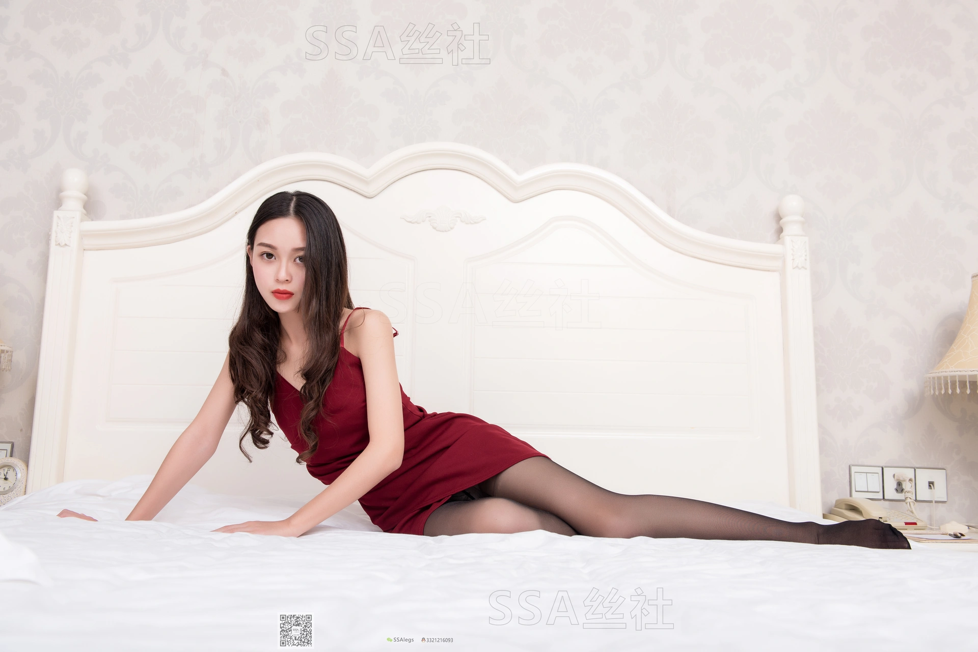 SSA丝社 超清写真 NO.064 西西 酒红性感超短裙黑丝[128P-1.36GB]