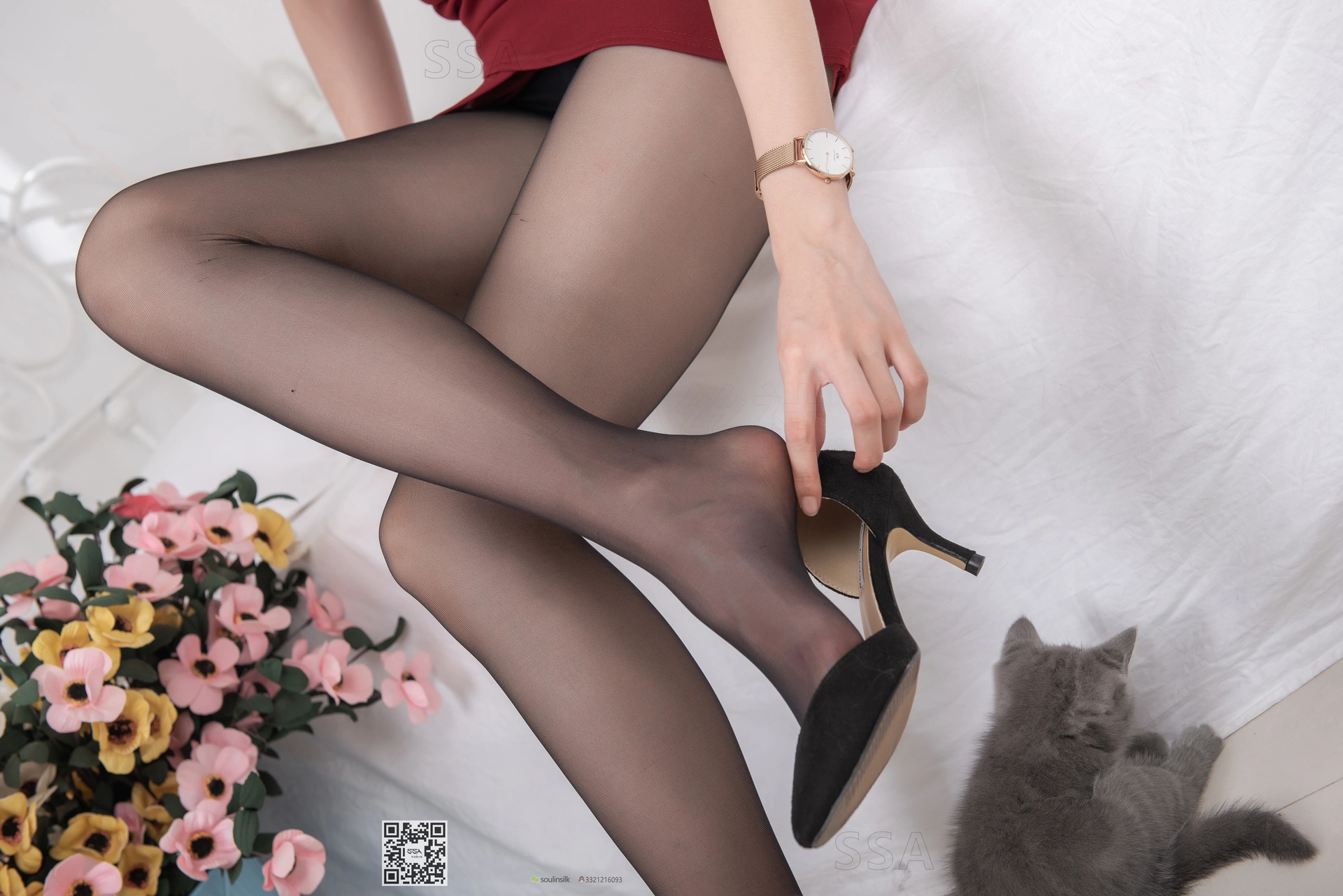 SSA丝社 超清写真 NO.163 小雨酒红色包臀裙 [182P-1.91GB]