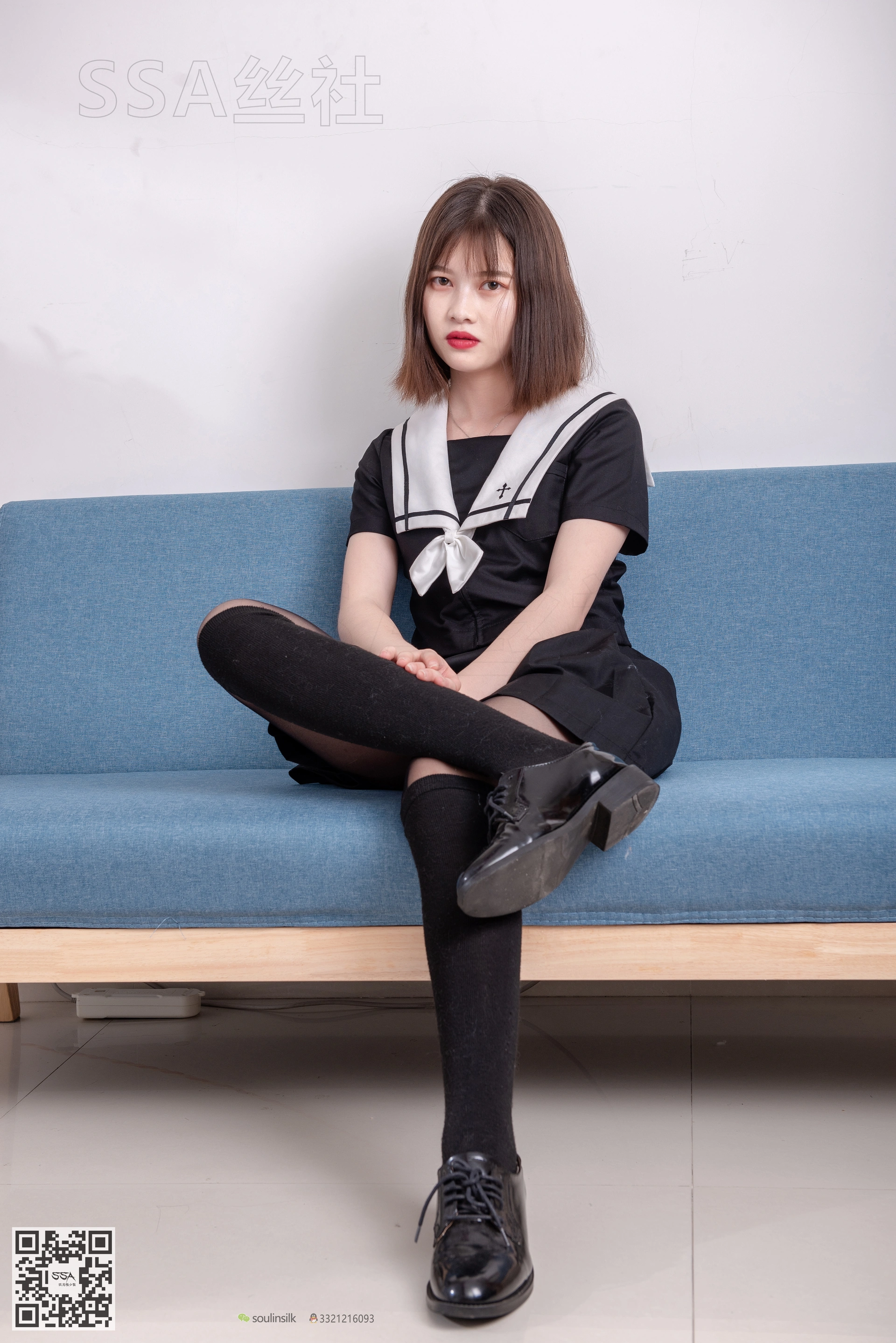 SSA丝社 超清写真 NO.113 穗子 腿模穗子教你穿黑色系JK制服[156P-2.24GB]