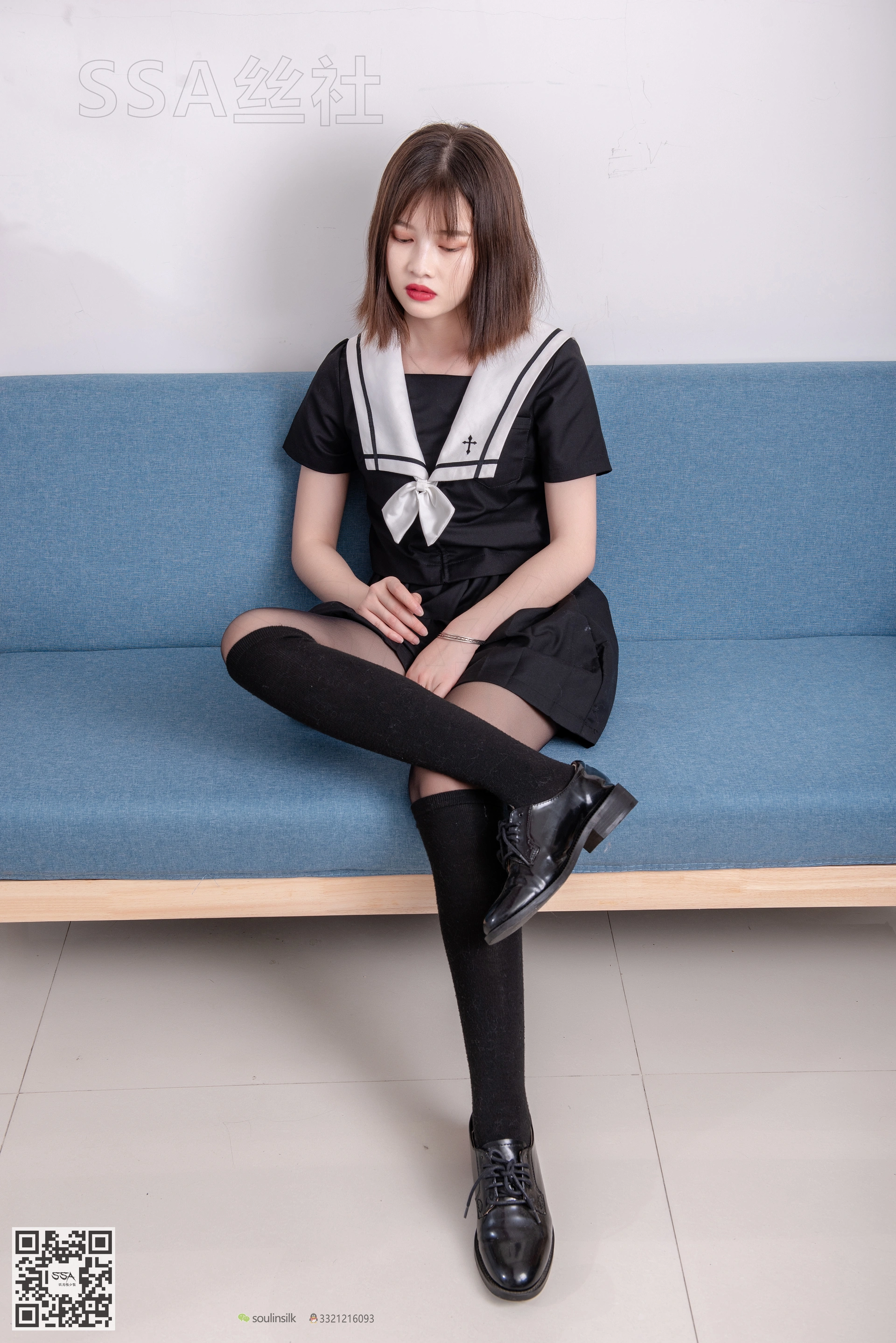 SSA丝社 超清写真 NO.113 穗子 腿模穗子教你穿黑色系JK制服[156P-2.24GB]