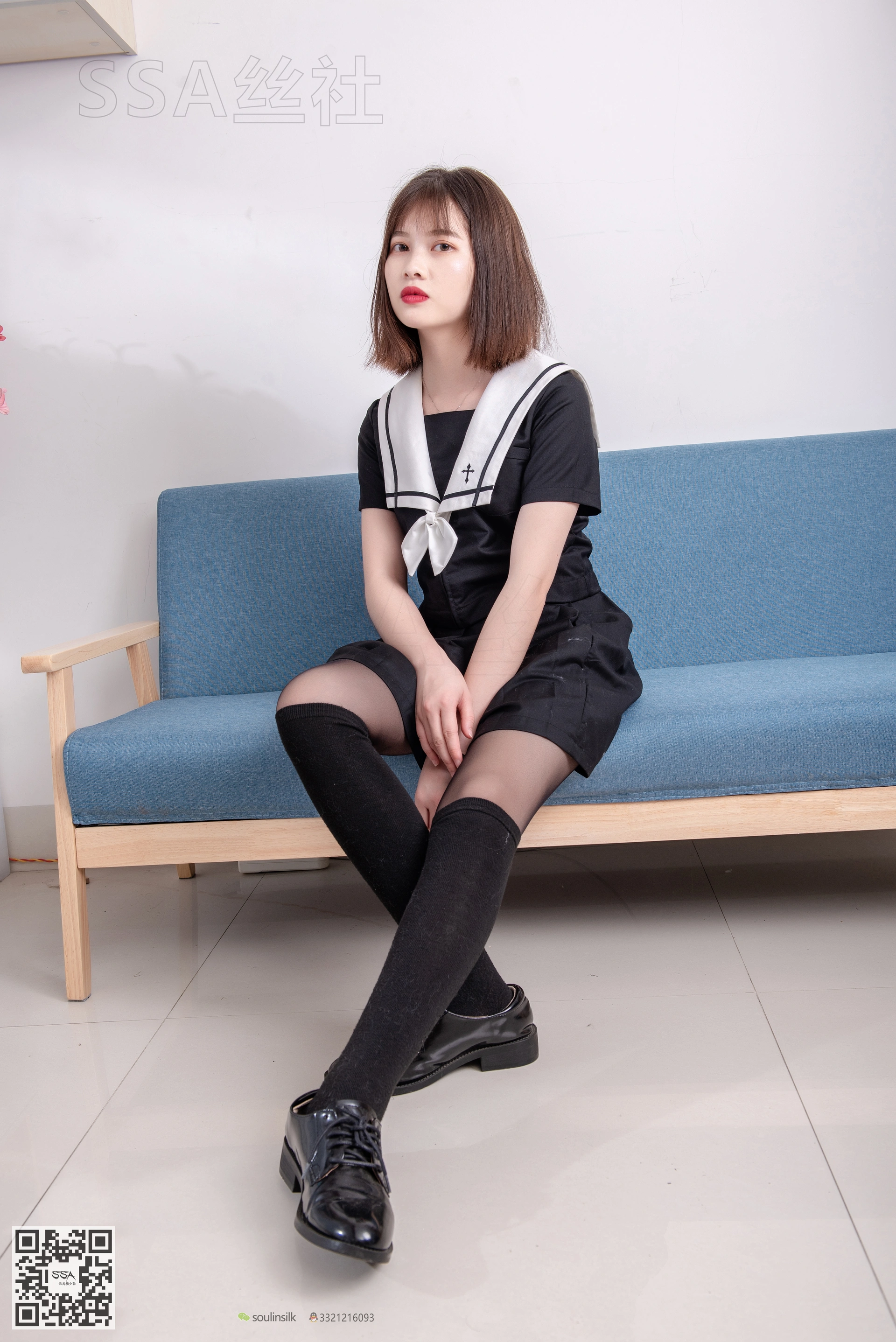 SSA丝社 超清写真 NO.113 穗子 腿模穗子教你穿黑色系JK制服[156P-2.24GB]