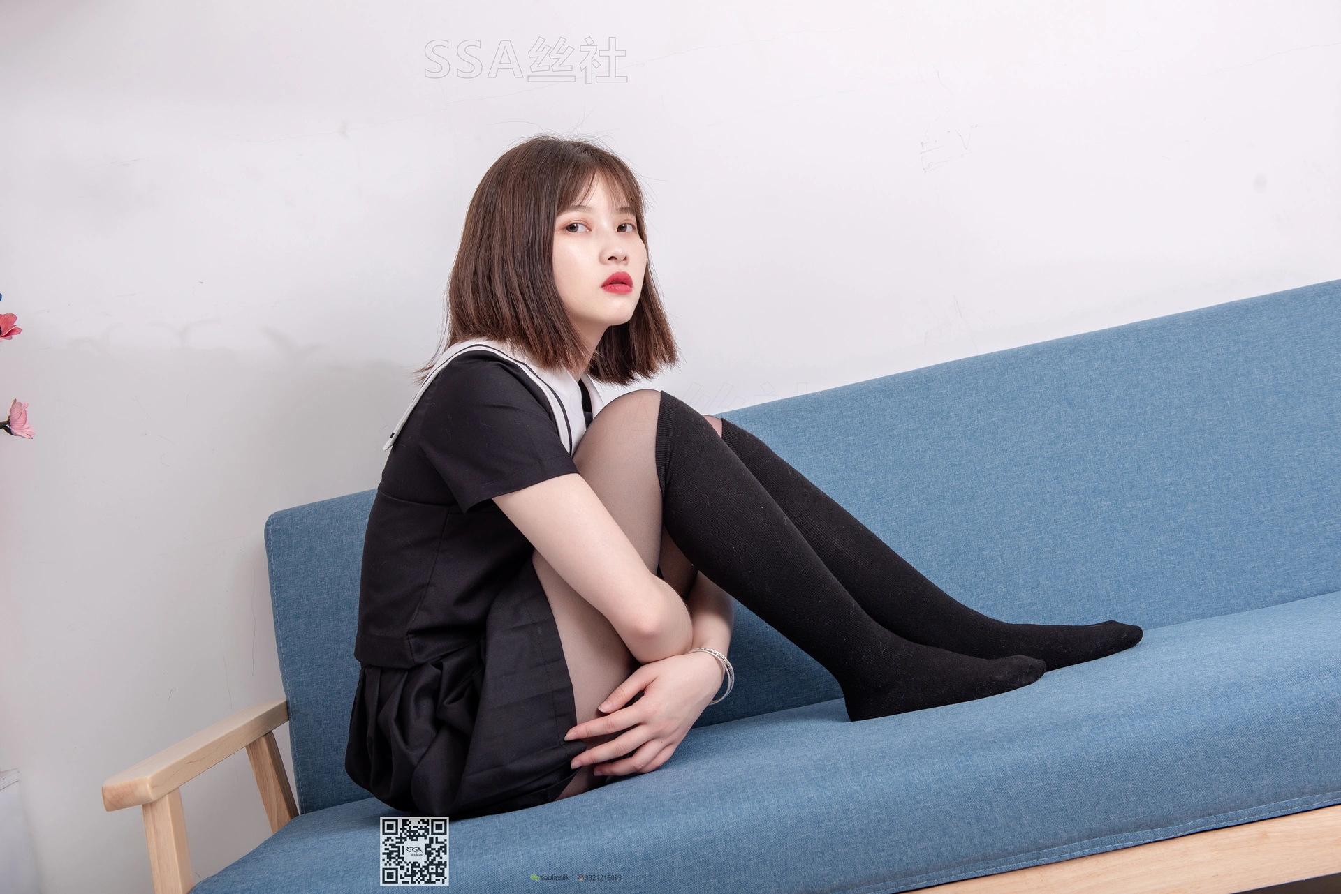 SSA丝社 超清写真 NO.113 穗子 腿模穗子教你穿黑色系JK制服[156P-2.24GB]