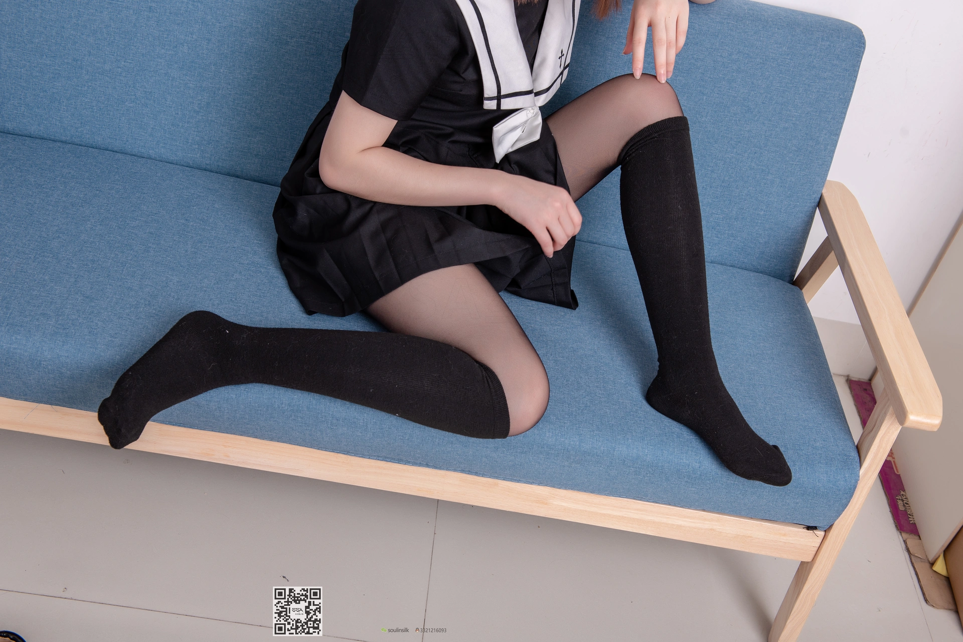 SSA丝社 超清写真 NO.113 穗子 腿模穗子教你穿黑色系JK制服[156P-2.24GB]