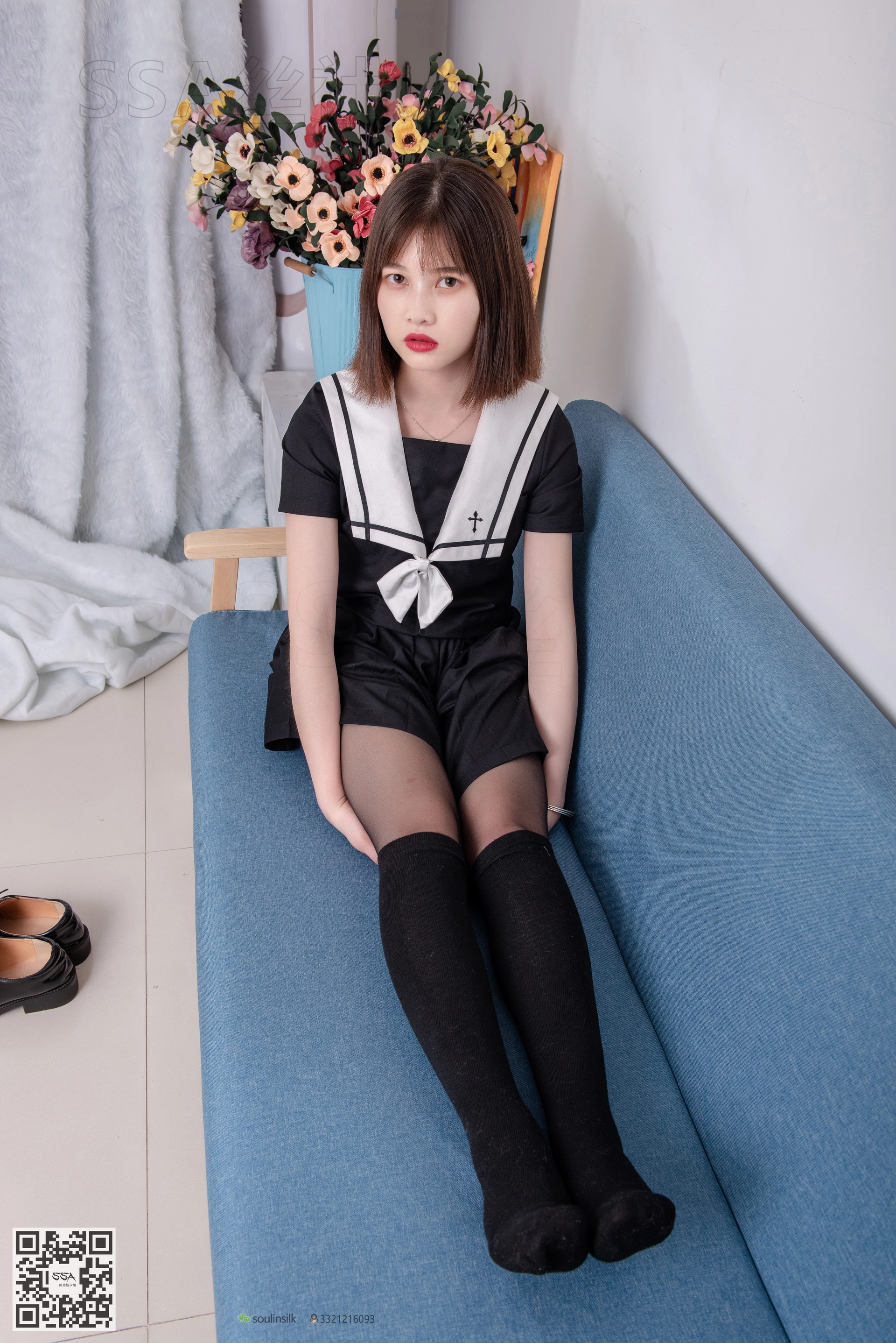 SSA丝社 超清写真 NO.113 穗子 腿模穗子教你穿黑色系JK制服[156P-2.24GB]